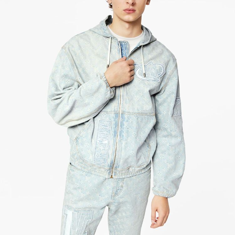 Louis Vuitton Louis Vuitton x NBA Monogram Denim Jacket Size M Size US M / EU 48-50 / 2 - 10 Thumbnail