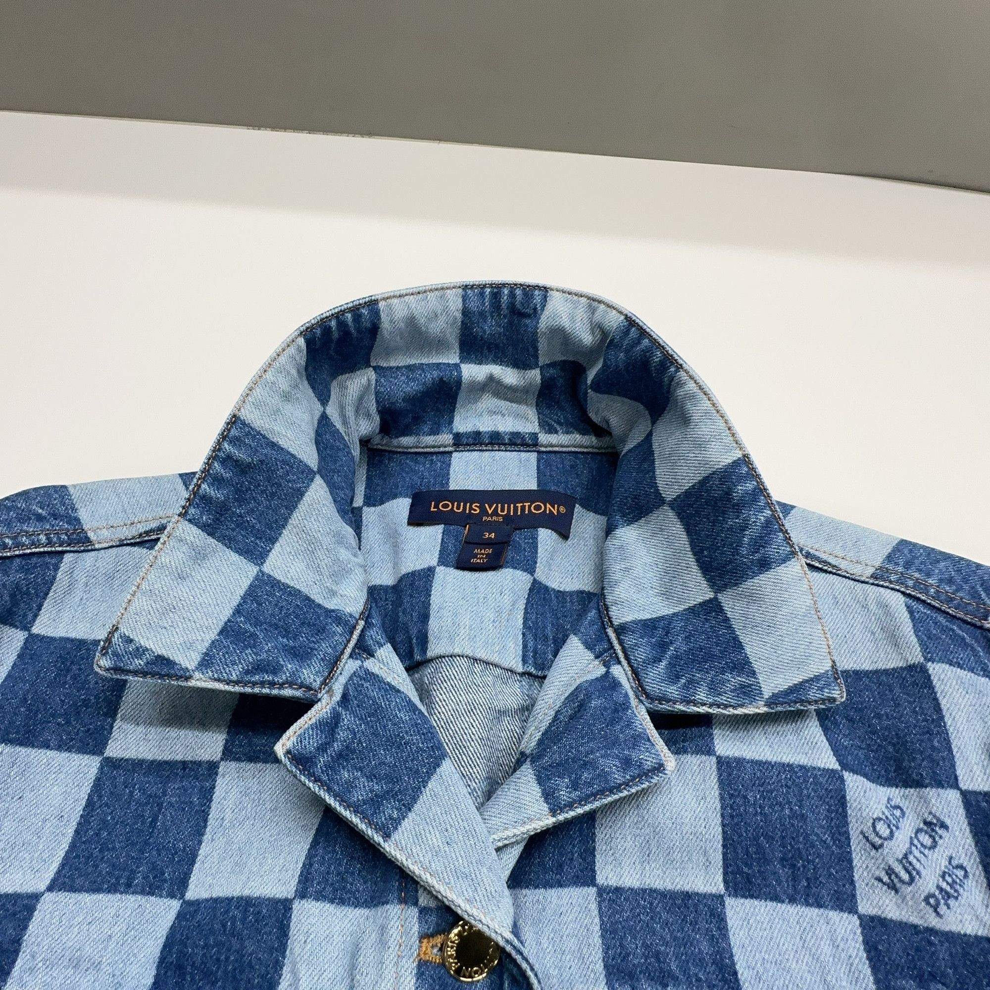 Louis Vuitton Louis Vuitton Checkerboard Denim Jacket Size 34 Size XXS / US 00 / IT 34 - 5 Thumbnail