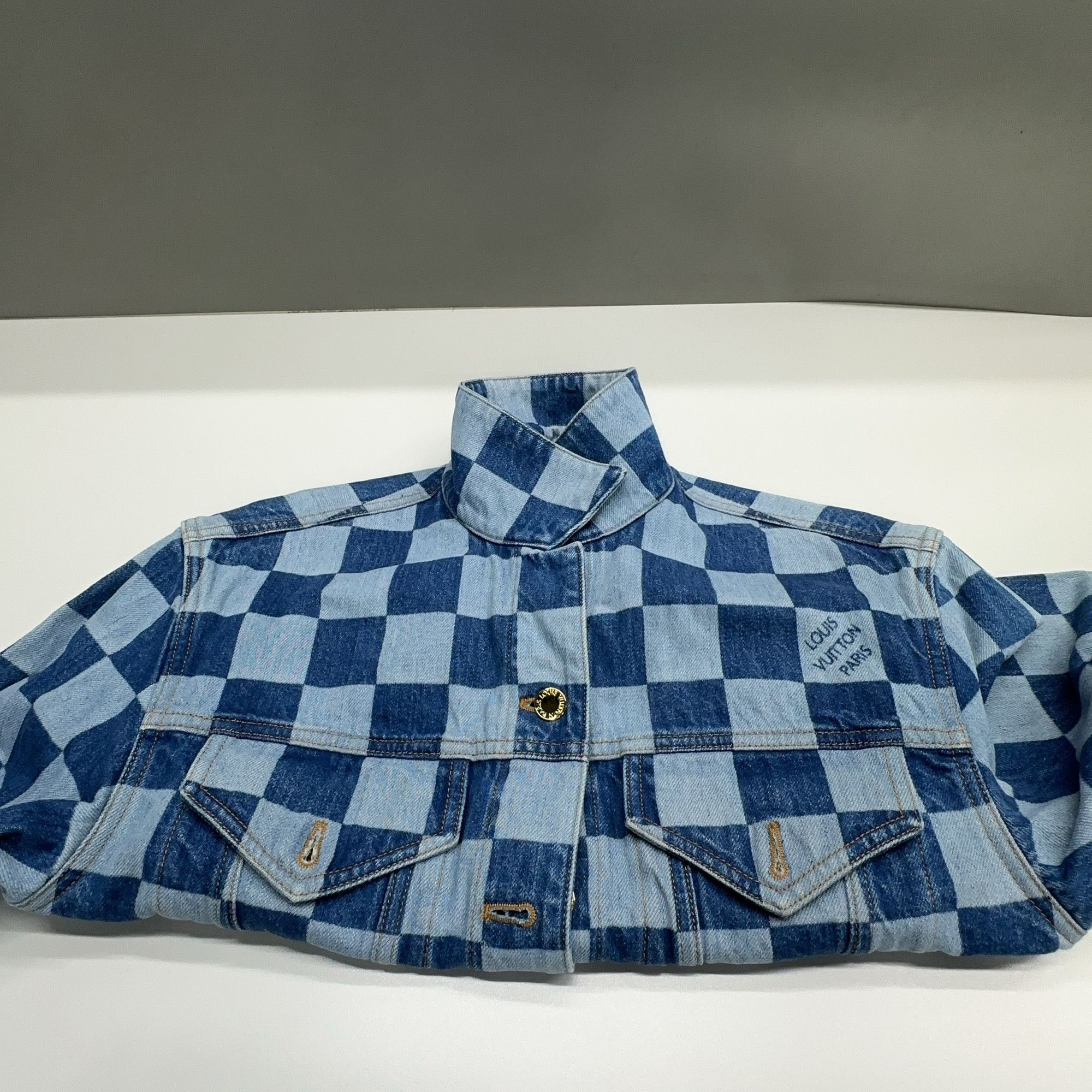 Louis Vuitton Louis Vuitton Checkerboard Denim Jacket Size 34 Size XXS / US 00 / IT 34 - 6 Thumbnail