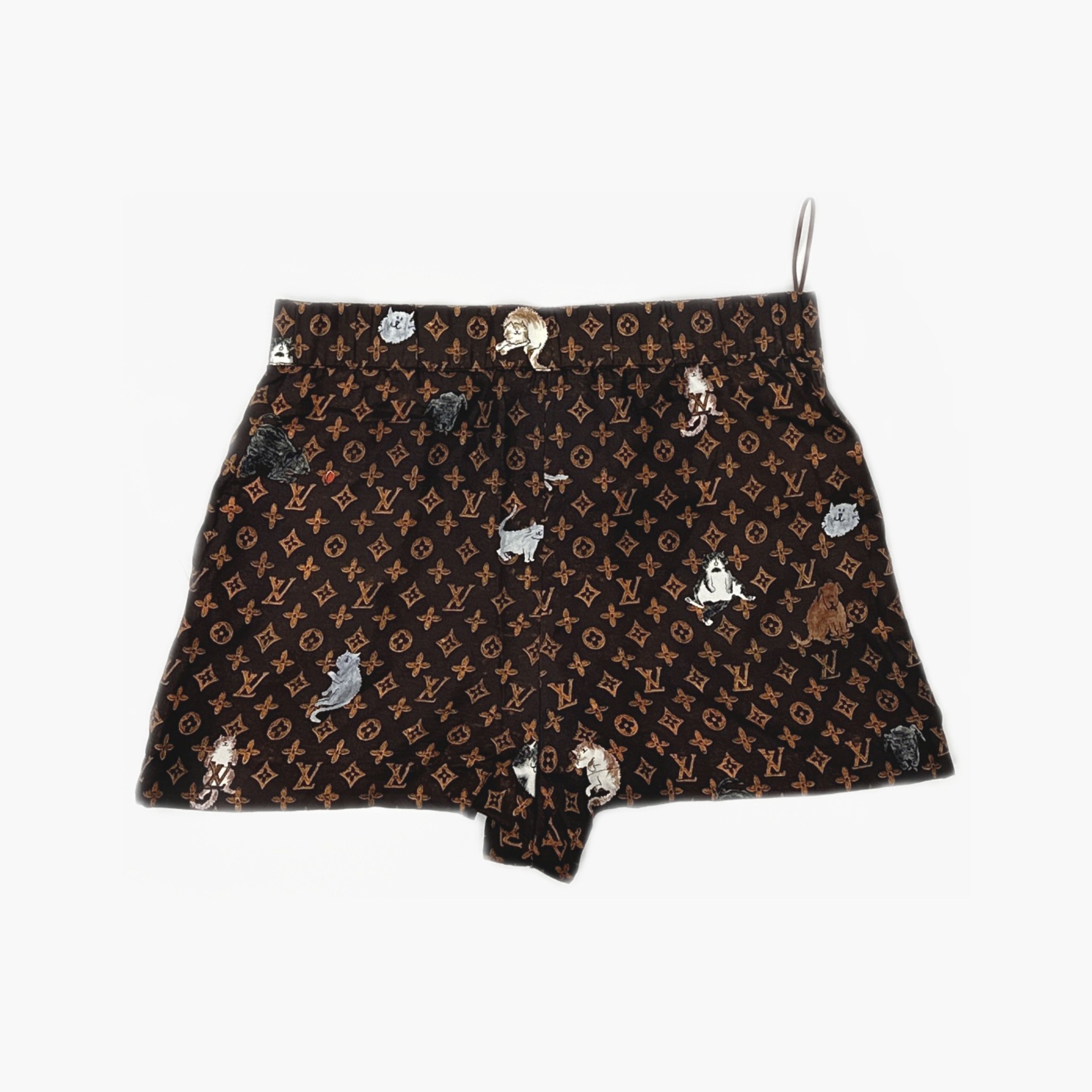 Louis Vuitton Louis Vuitton Cat Print Monogram Shorts Size 36 Size 26" / US 2 / IT 38 - 2 Thumbnail