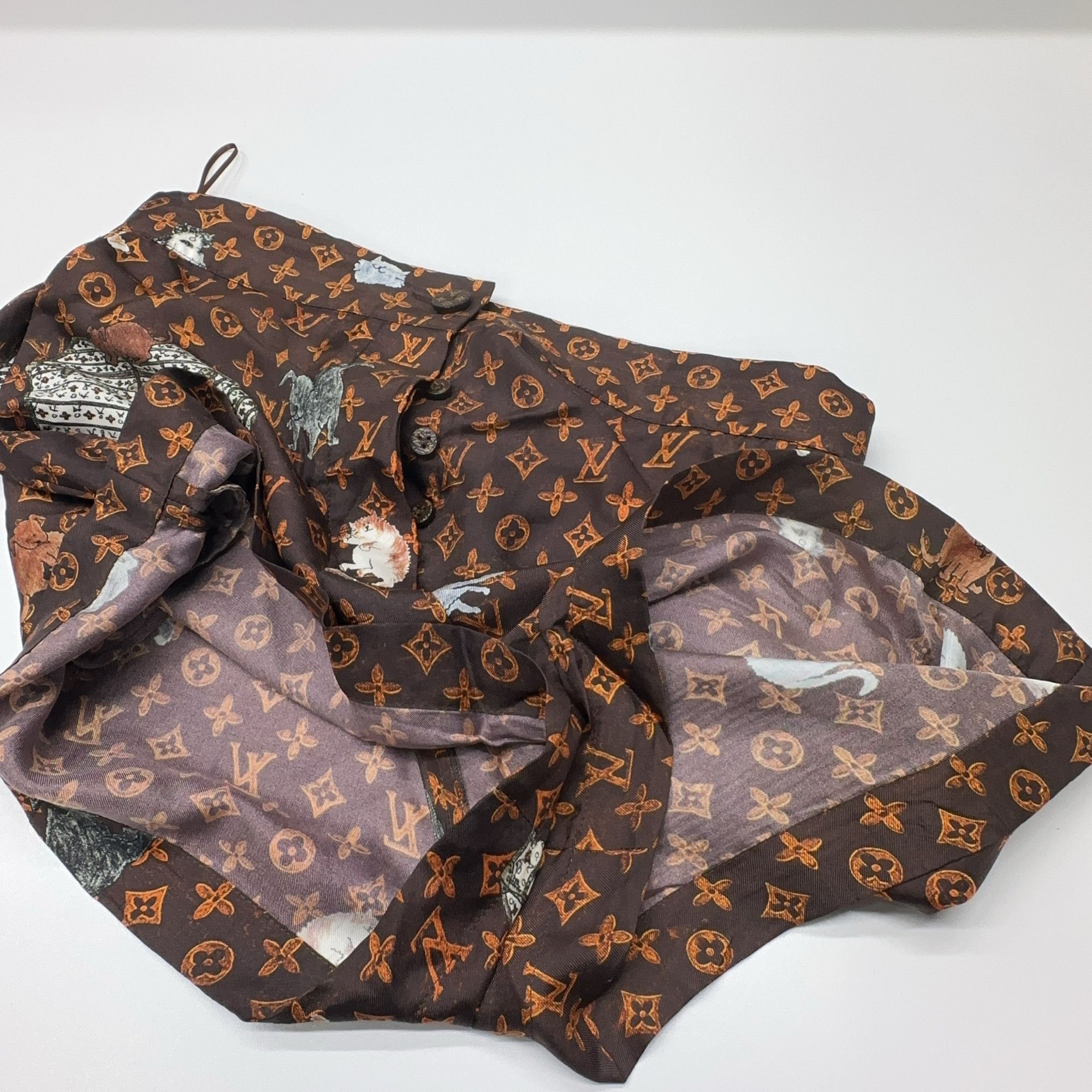 Louis Vuitton Louis Vuitton Cat Print Monogram Shorts Size 36 Size 26" / US 2 / IT 38 - 6 Thumbnail