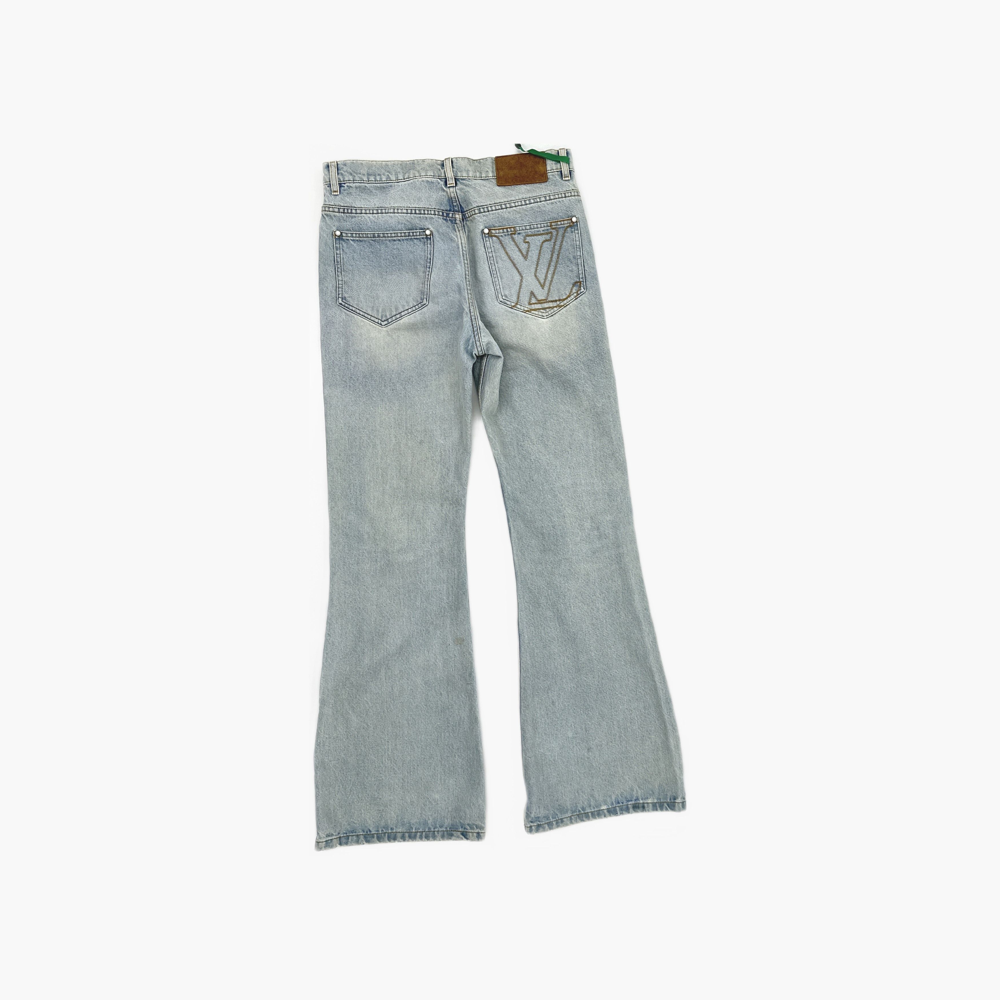 Louis Vuitton Louis Vuitton Embroidered Logo Denim Size 30 Size US 30 / EU 46 - 2 Thumbnail