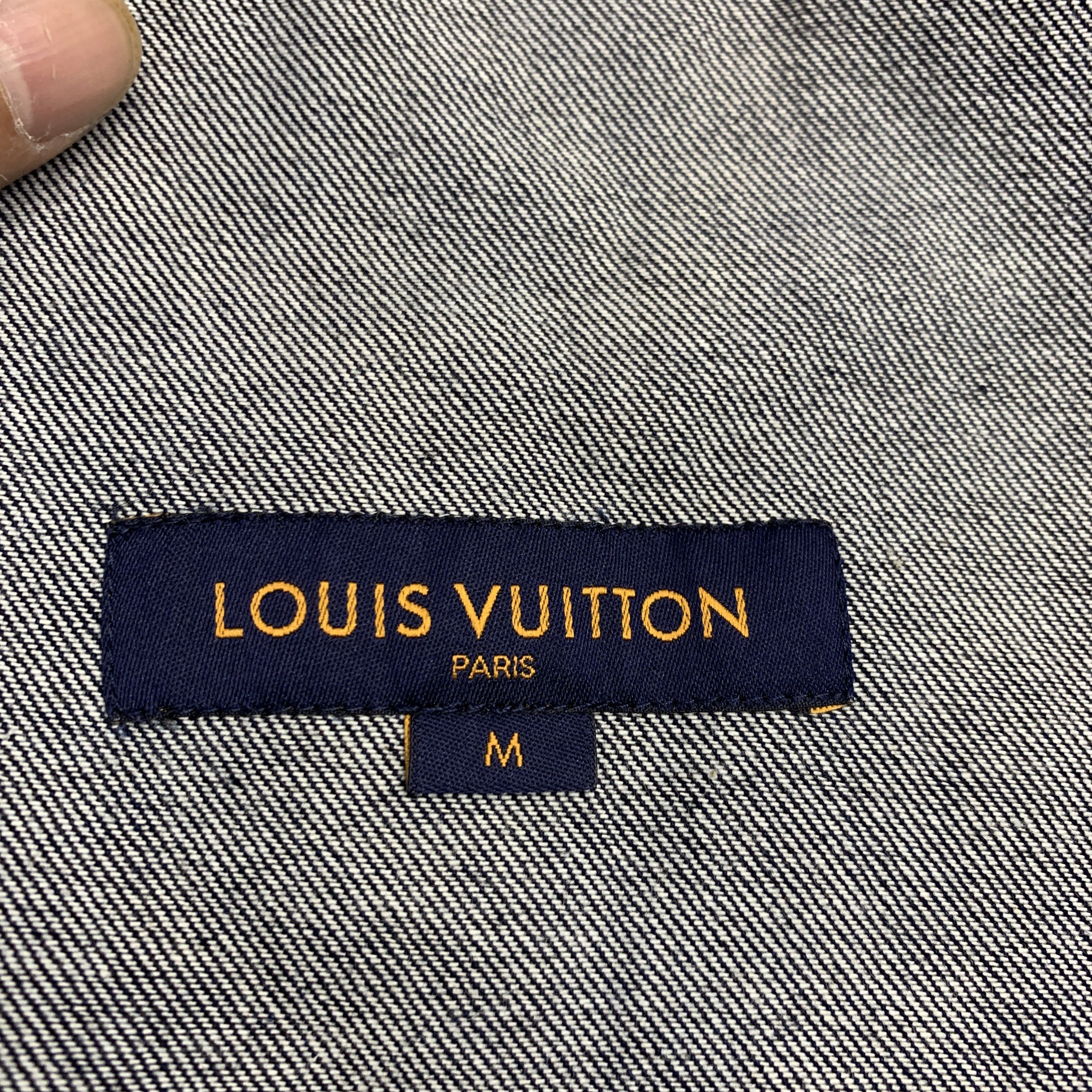 Louis Vuitton Louis Vuitton Floral Logo Denim Baseball Shirt M Size US M / EU 48-50 / 2 - 3 Thumbnail