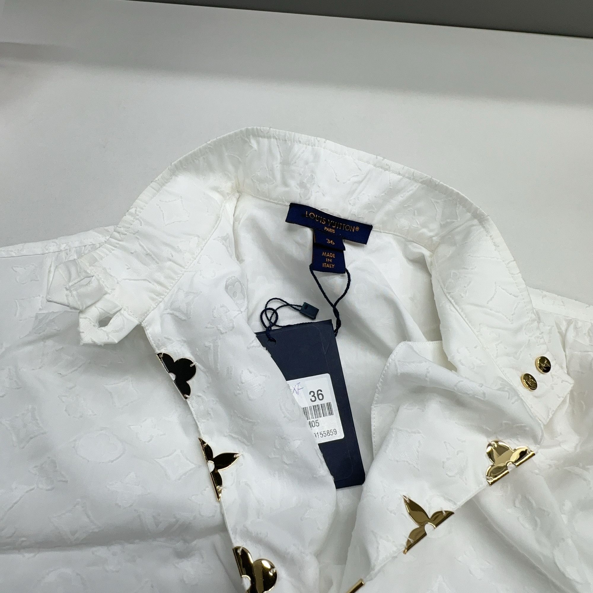 Louis Vuitton Louis Vuitton Monogram Ruffle Blouse Size 36 Size XS / US 0-2 / IT 36-38 - 6 Thumbnail