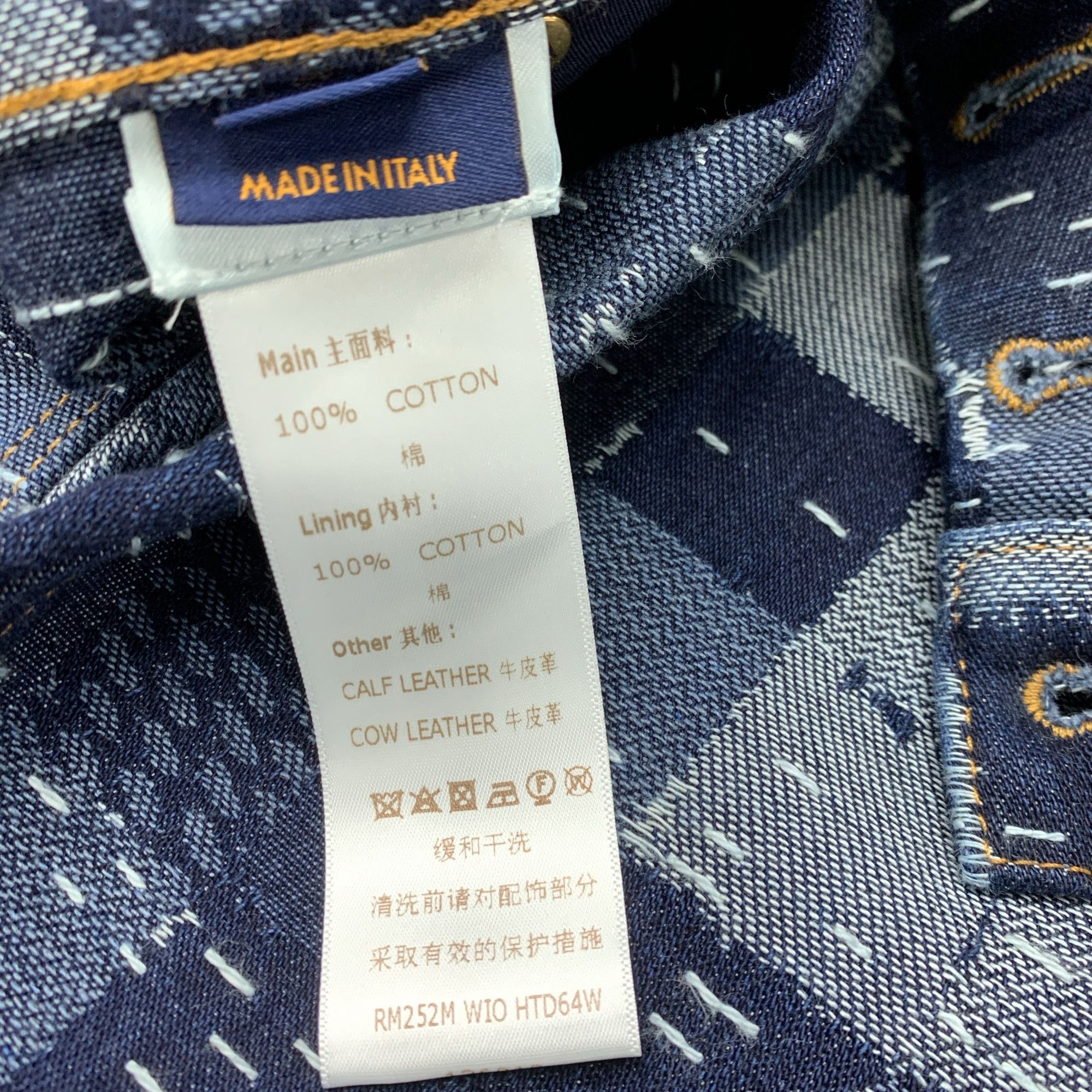 Louis Vuitton Louis Vuitton Patchwork Checkered Denim Jeans Size 31 Size US 31 - 4 Thumbnail
