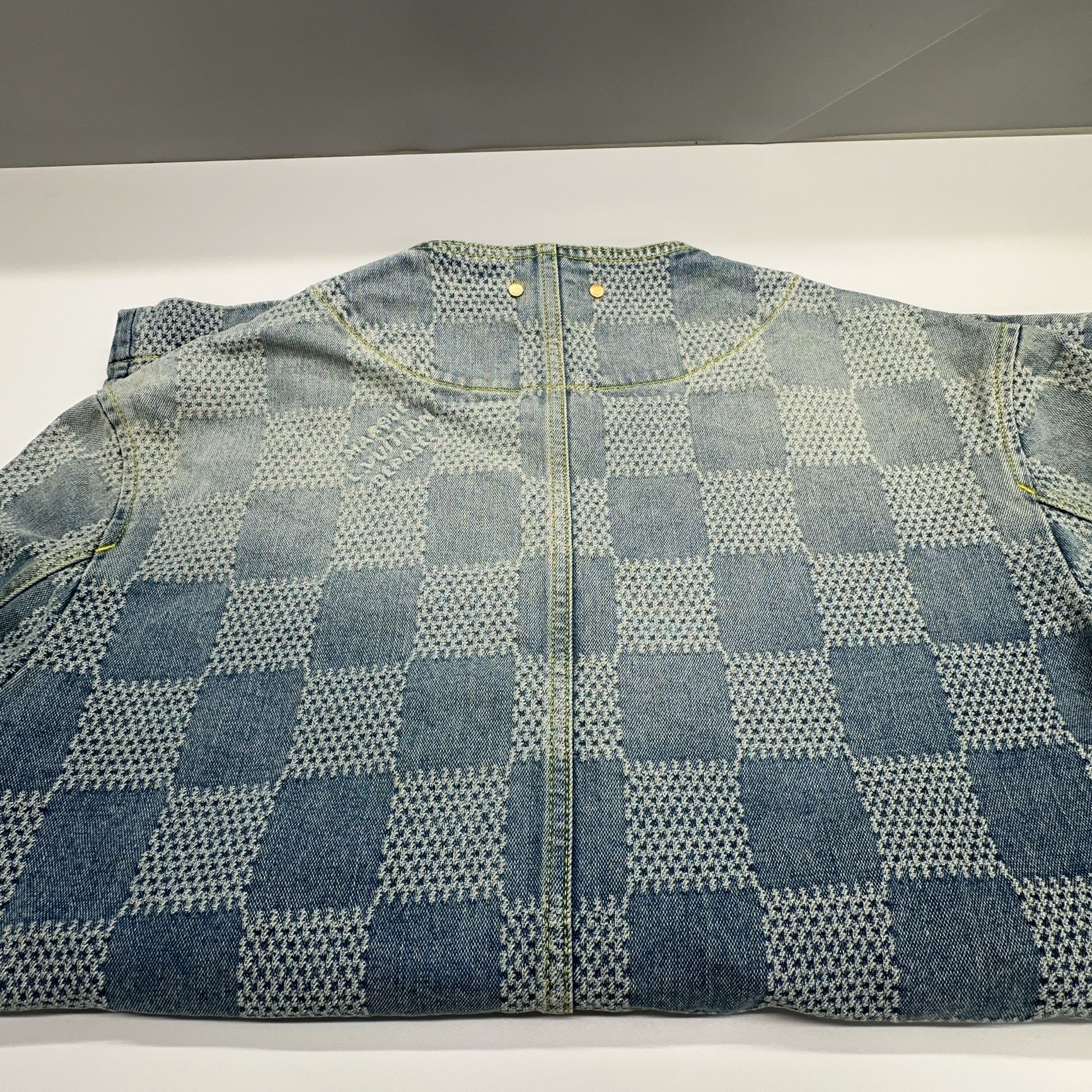 Louis Vuitton Louis Vuitton Checkered Denim Jacket Size 50 Size US M / EU 48-50 / 2 - 11 Thumbnail