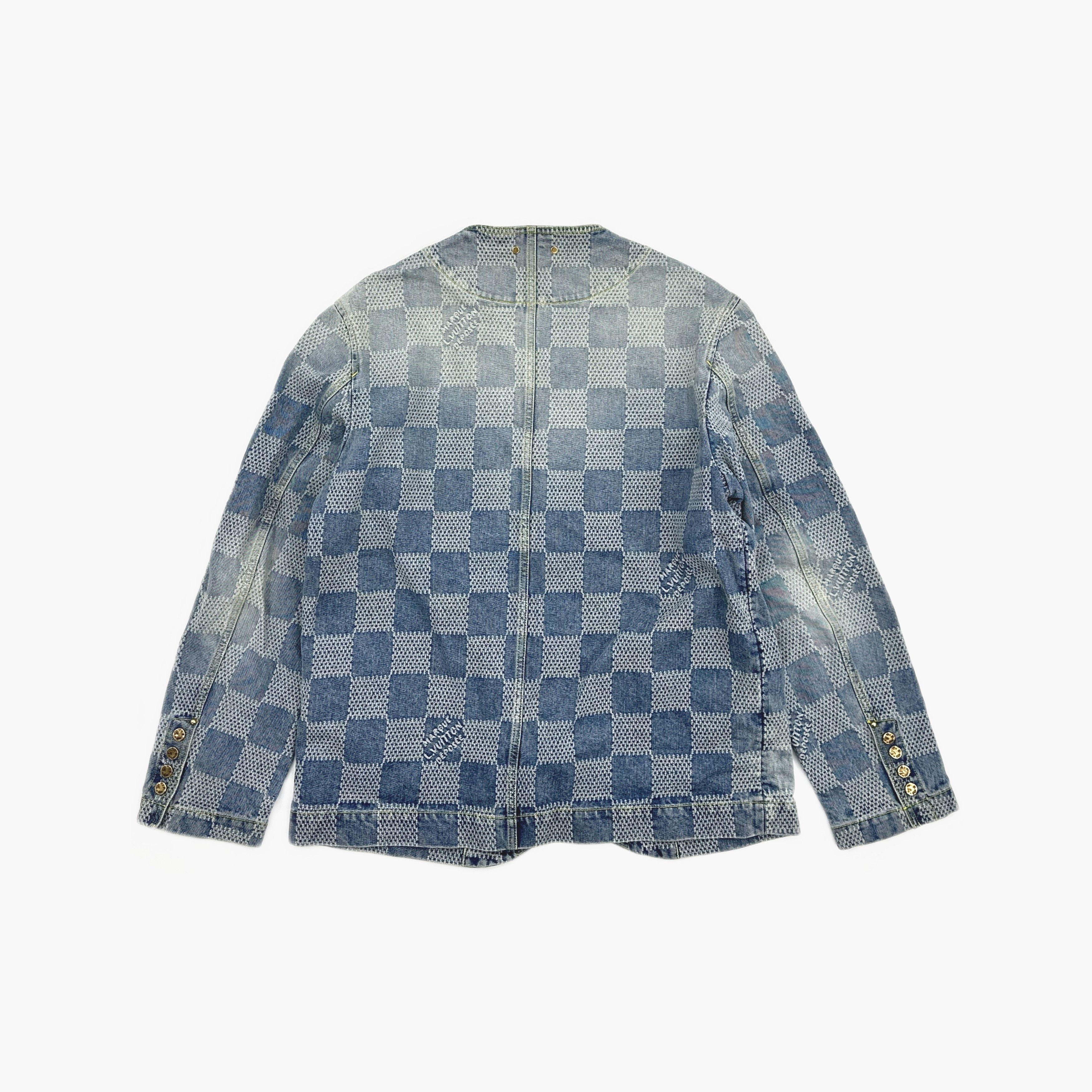 Louis Vuitton Louis Vuitton Checkered Denim Jacket Size 50 Size US M / EU 48-50 / 2 - 2 Thumbnail
