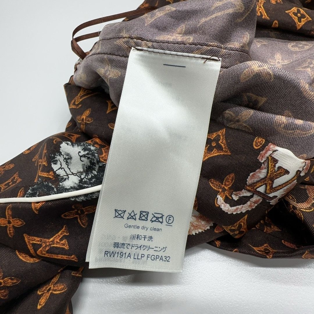 Louis Vuitton Louis Vuitton Cat Monogram Silk Pants Size 34 Size 25" / US 0 / IT 36 - 3 Thumbnail