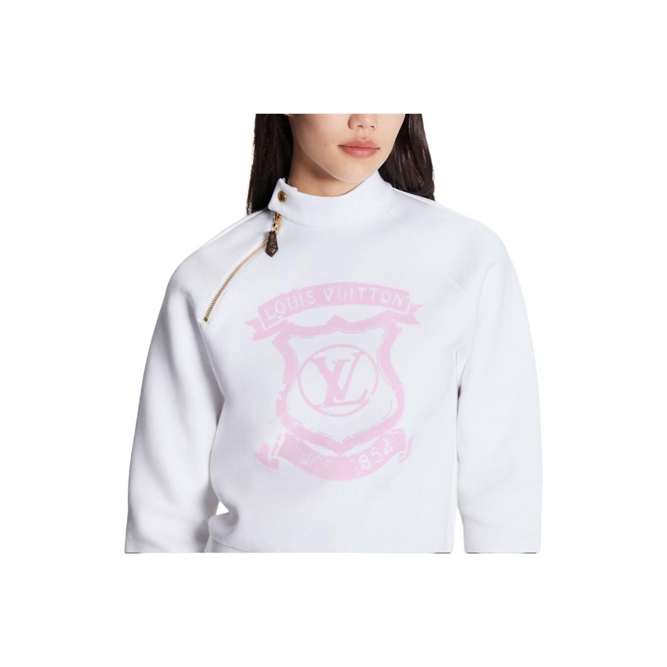 Louis Vuitton Louis Vuitton Pink Logo Shield Sweatshirt Size L Size L / US 10 / IT 46 - 10 Thumbnail