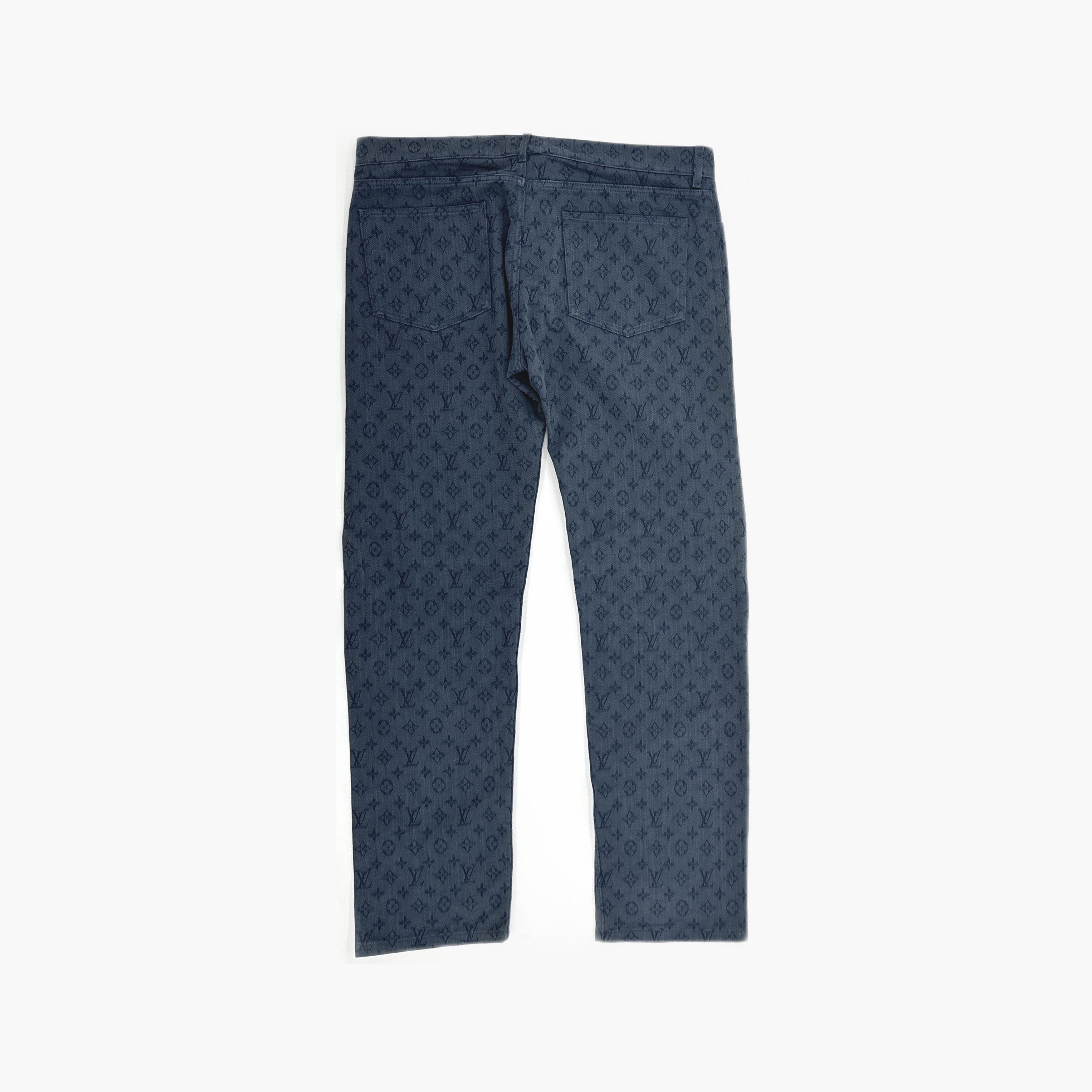 Louis Vuitton Louis Vuitton Monogram Print Jeans Size 38 Size US 38 / EU 54 - 2 Thumbnail