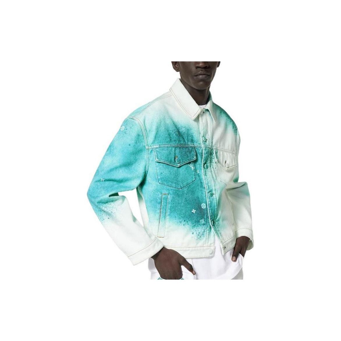 Louis Vuitton Louis Vuitton Spray Pattern Denim Jacket Size 46 Size US S / EU 44-46 / 1 - 9 Thumbnail