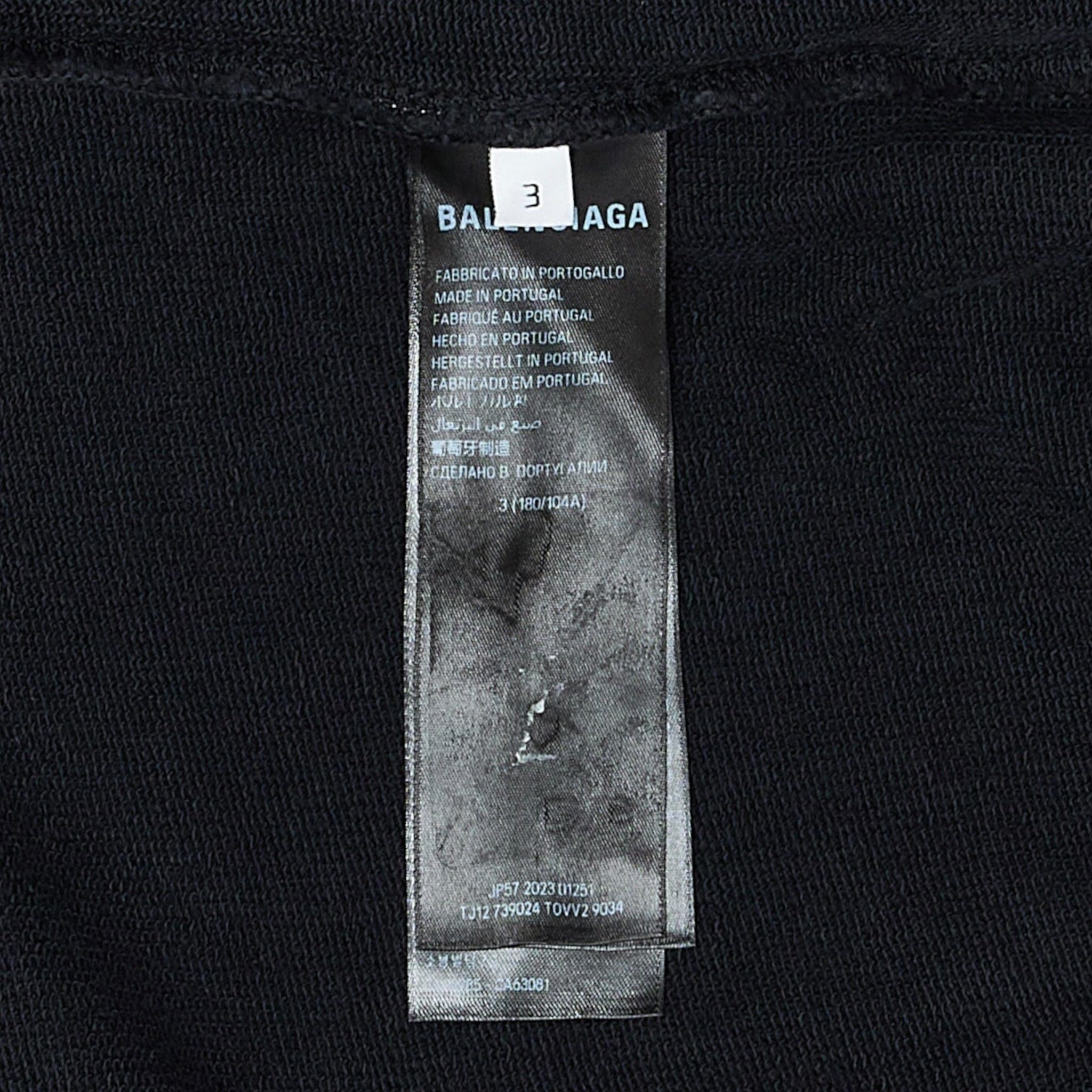 Balenciaga DMG Side Logo Hooded Sweatshirt Black Size US M / EU 48-50 / 2 - 5 Thumbnail