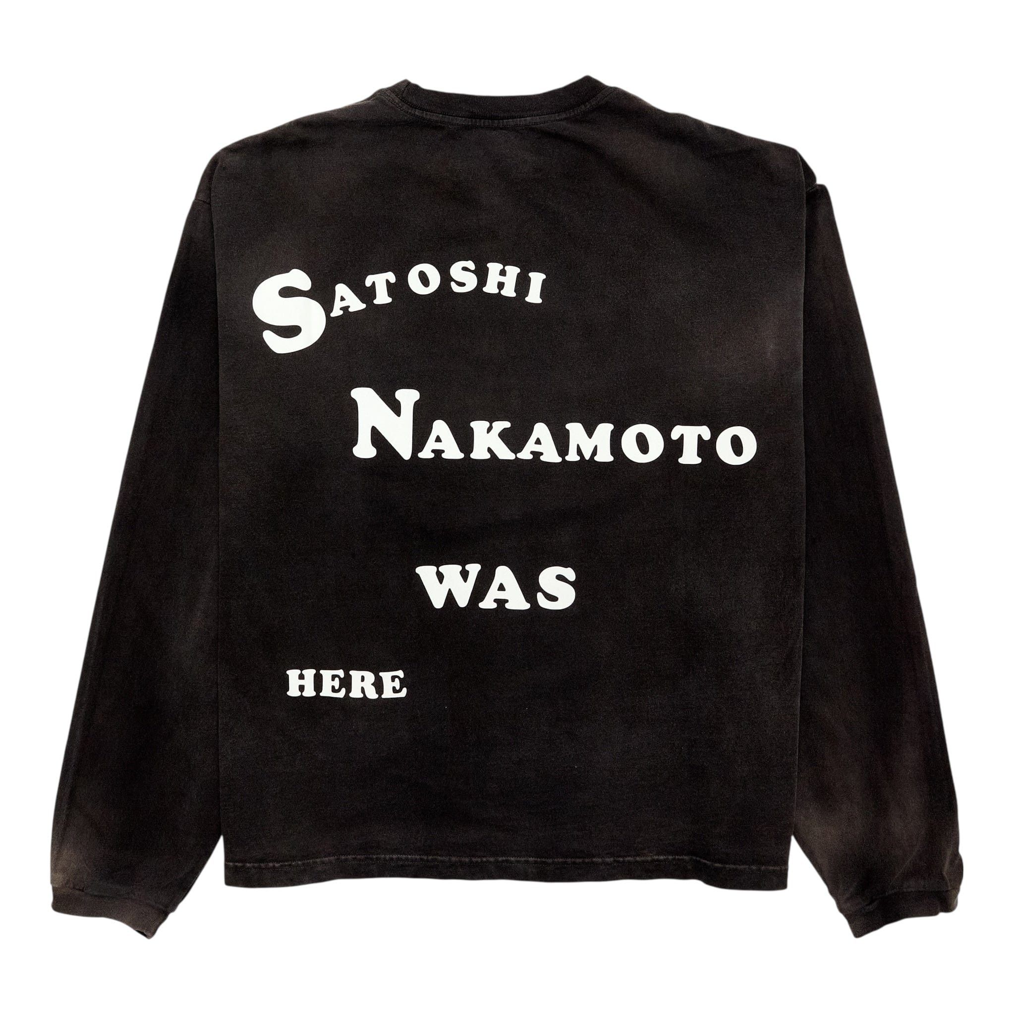 Satoshi Nakamoto Follow Me Long Sleeve Tee Shirt Black Size US M / EU 48-50 / 2 - 2 Thumbnail