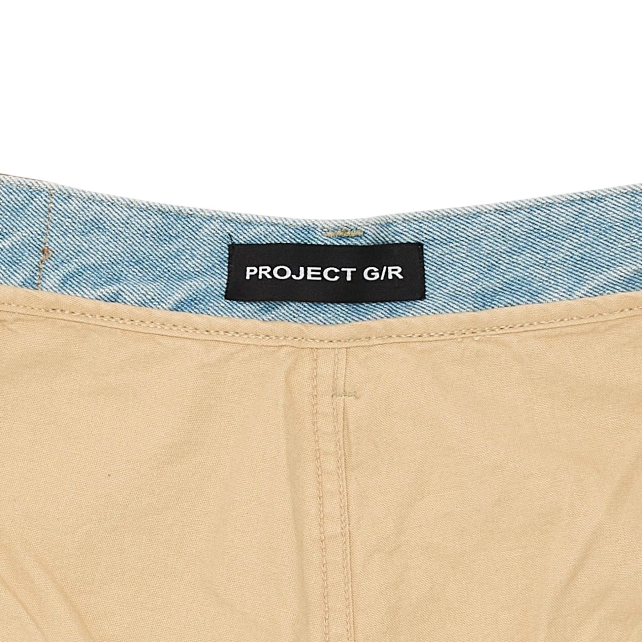 PROJECT G/R Project G/R Layered Skirt Denim Carpenter Shorts Light Blue Size US 28 / EU 44 - 4 Thumbnail