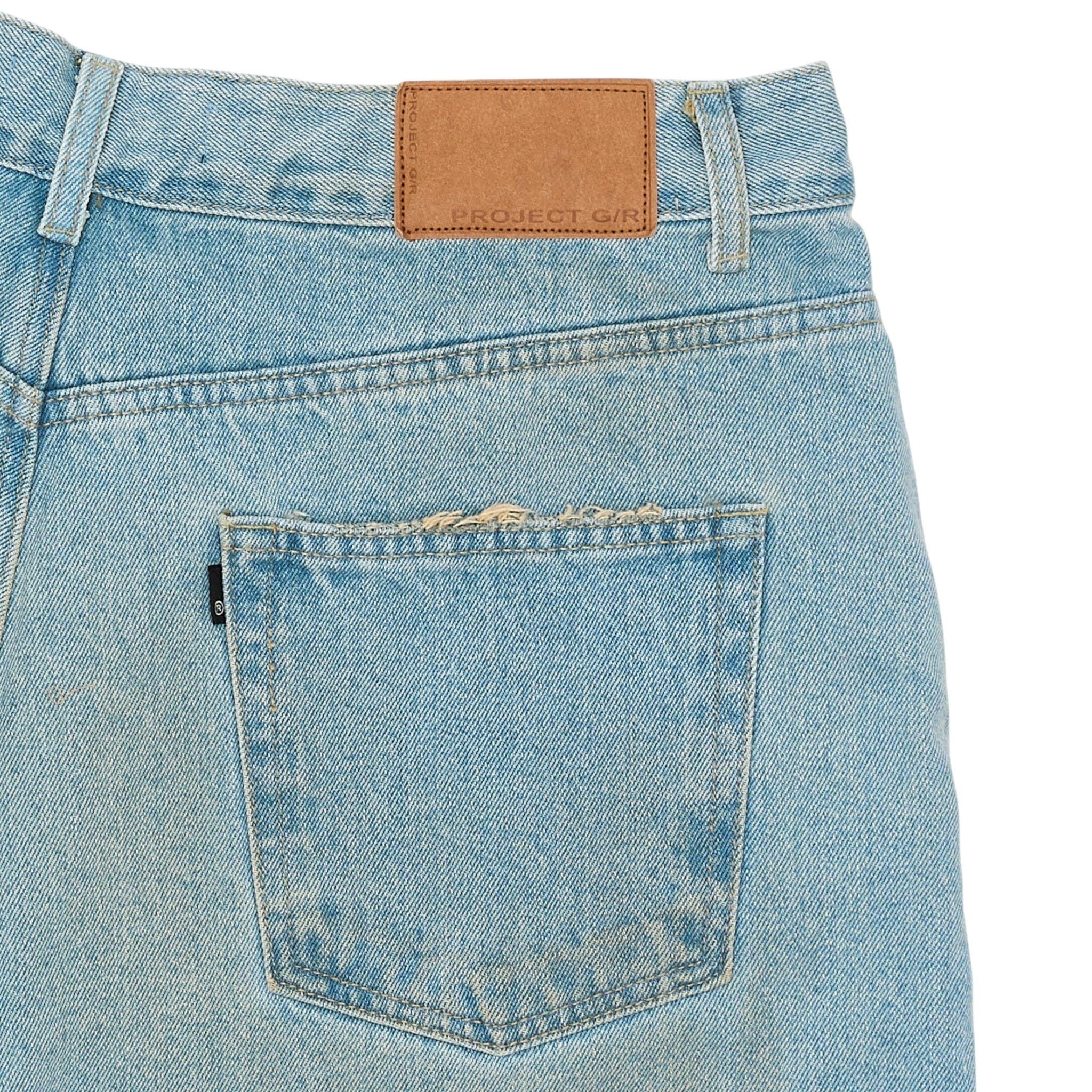 PROJECT G/R Project G/R Layered Skirt Denim Carpenter Shorts Light Blue Size US 28 / EU 44 - 3 Thumbnail