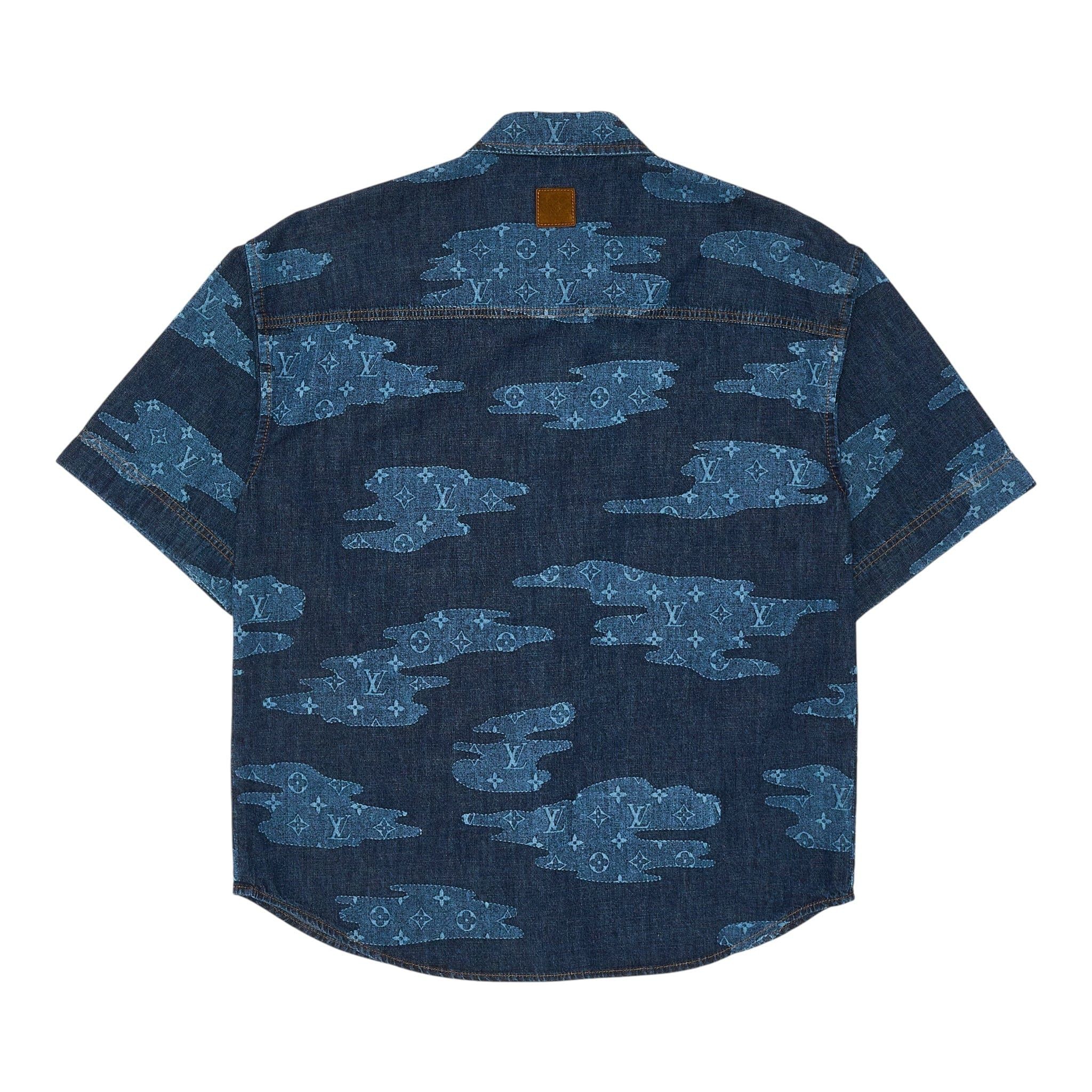 Louis Vuitton Chambray Denim Short Sleeve Button Up Indigo Size US M / EU 48-50 / 2 - 2 Thumbnail