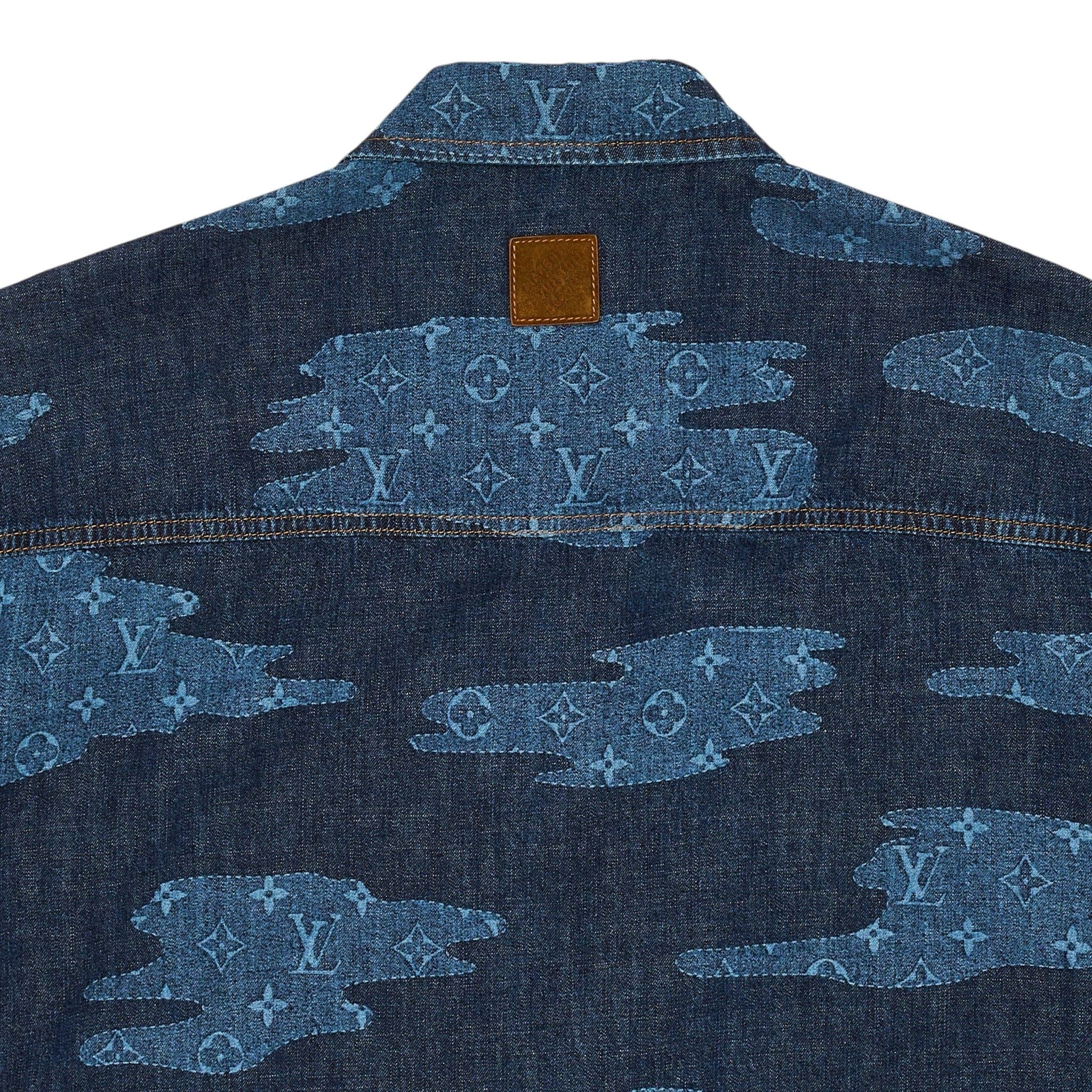 Louis Vuitton Chambray Denim Short Sleeve Button Up Indigo Size US M / EU 48-50 / 2 - 4 Thumbnail