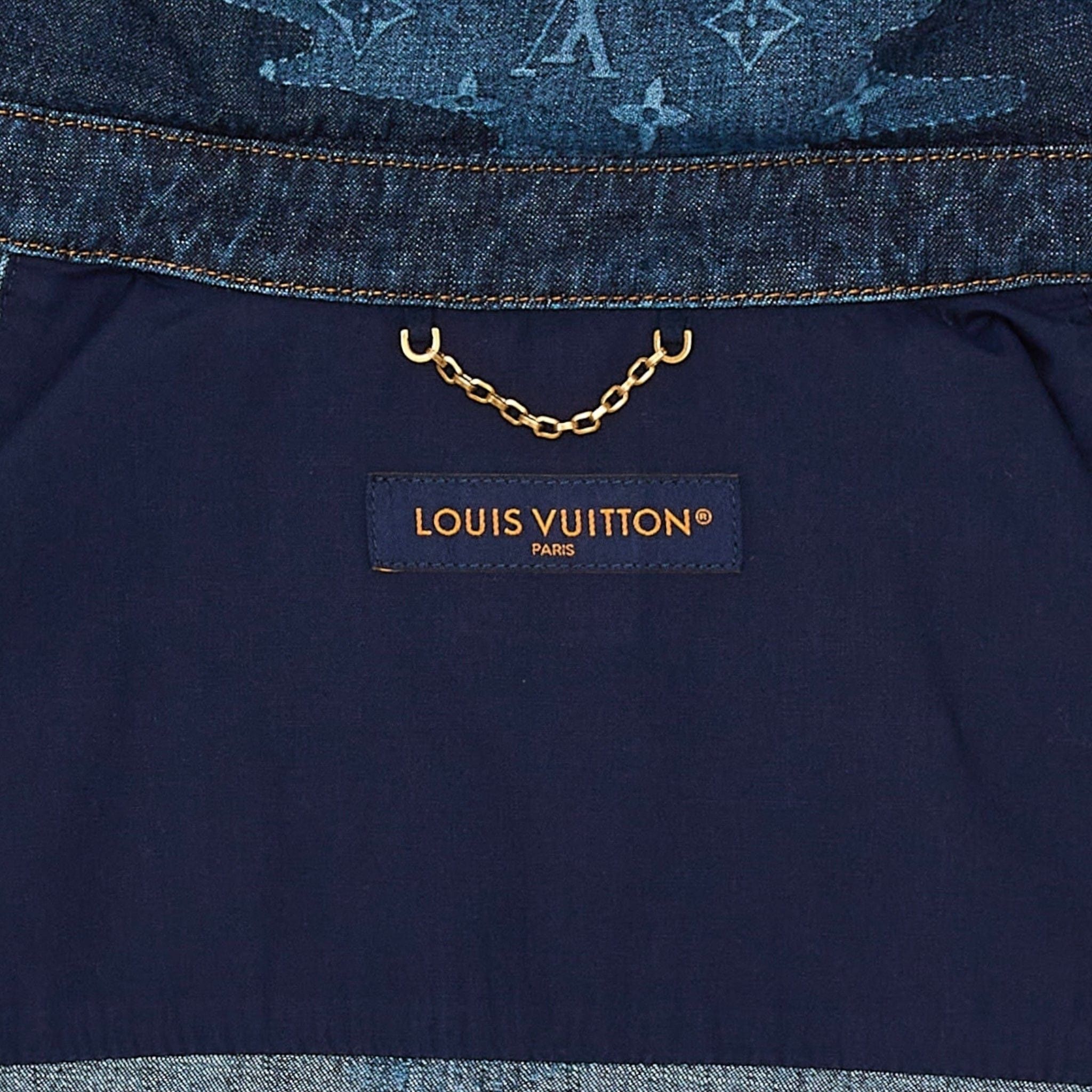Louis Vuitton Chambray Denim Short Sleeve Button Up Indigo Size US M / EU 48-50 / 2 - 5 Thumbnail
