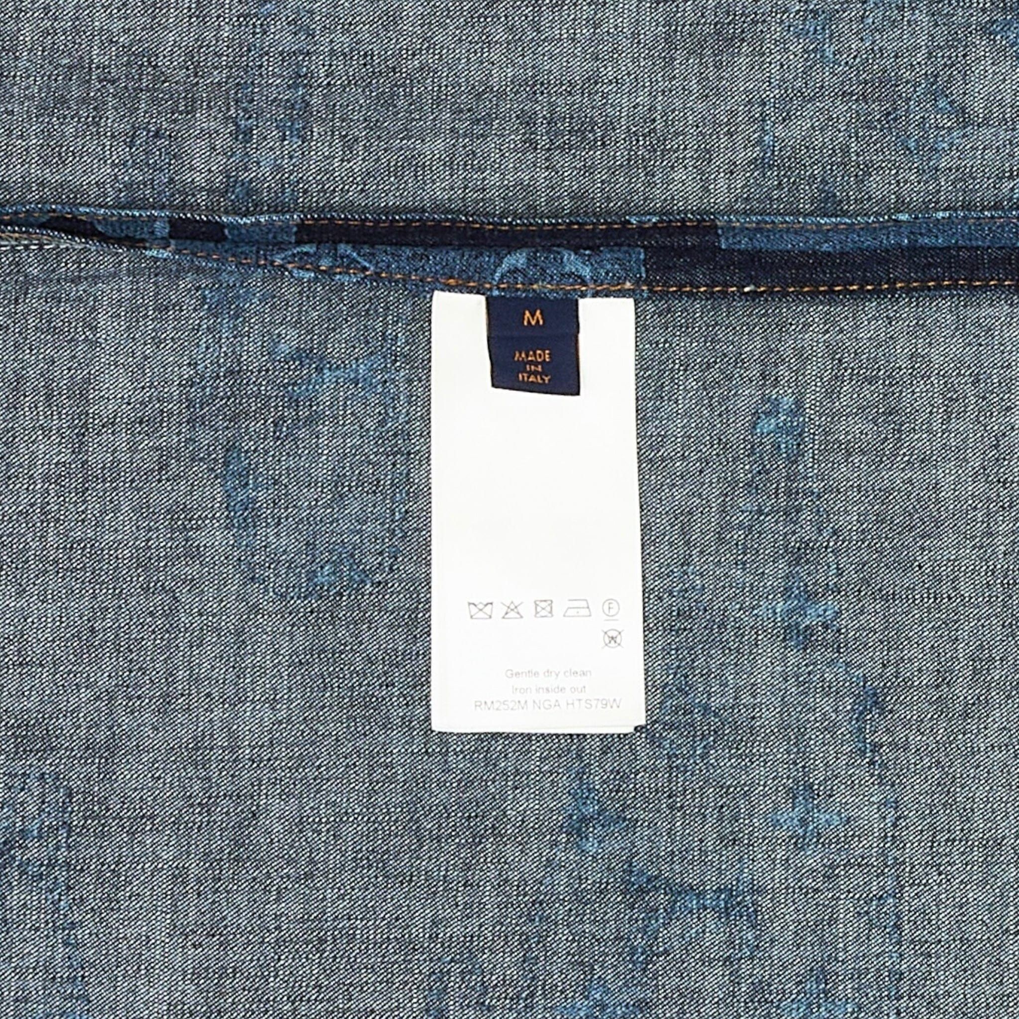 Louis Vuitton Chambray Denim Short Sleeve Button Up Indigo Size US M / EU 48-50 / 2 - 6 Thumbnail