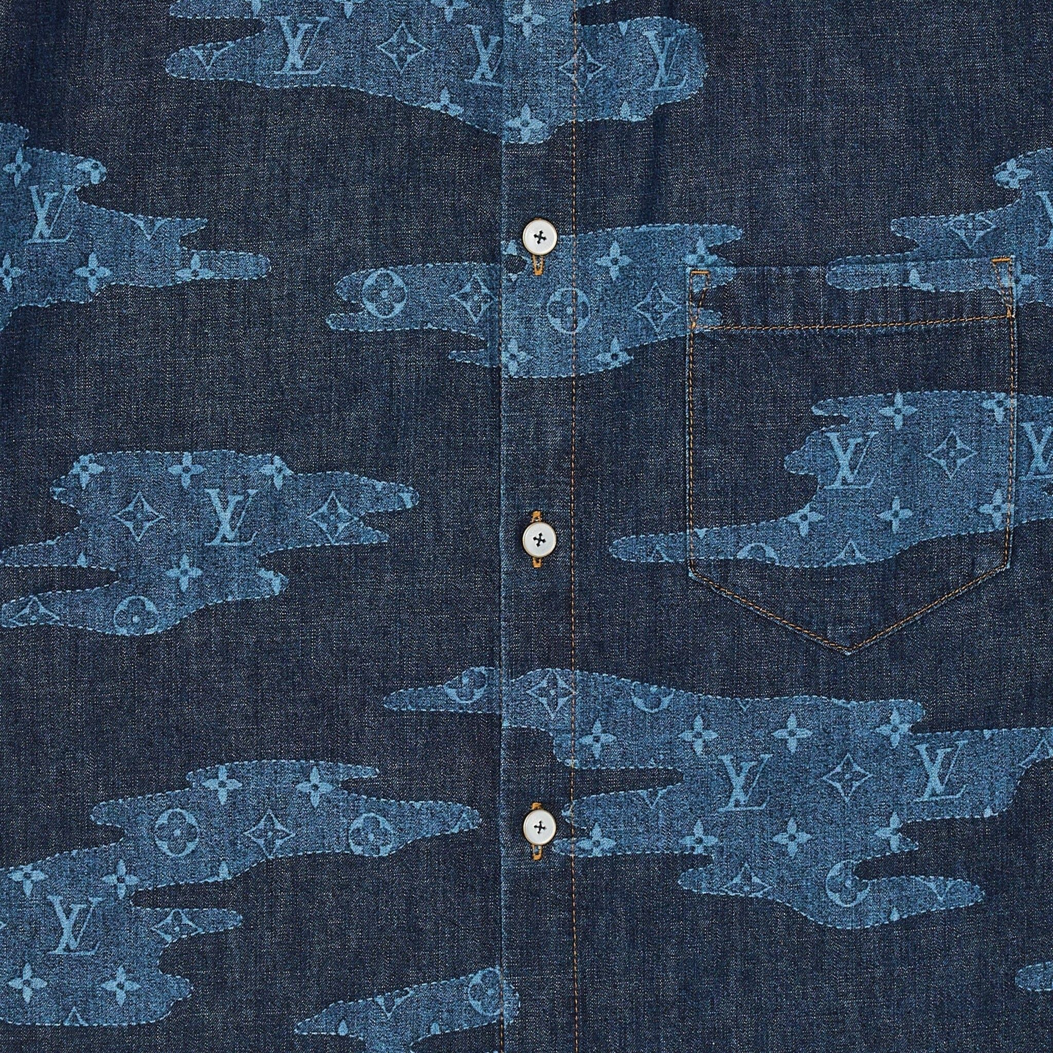 Louis Vuitton Chambray Denim Short Sleeve Button Up Indigo Size US M / EU 48-50 / 2 - 3 Thumbnail