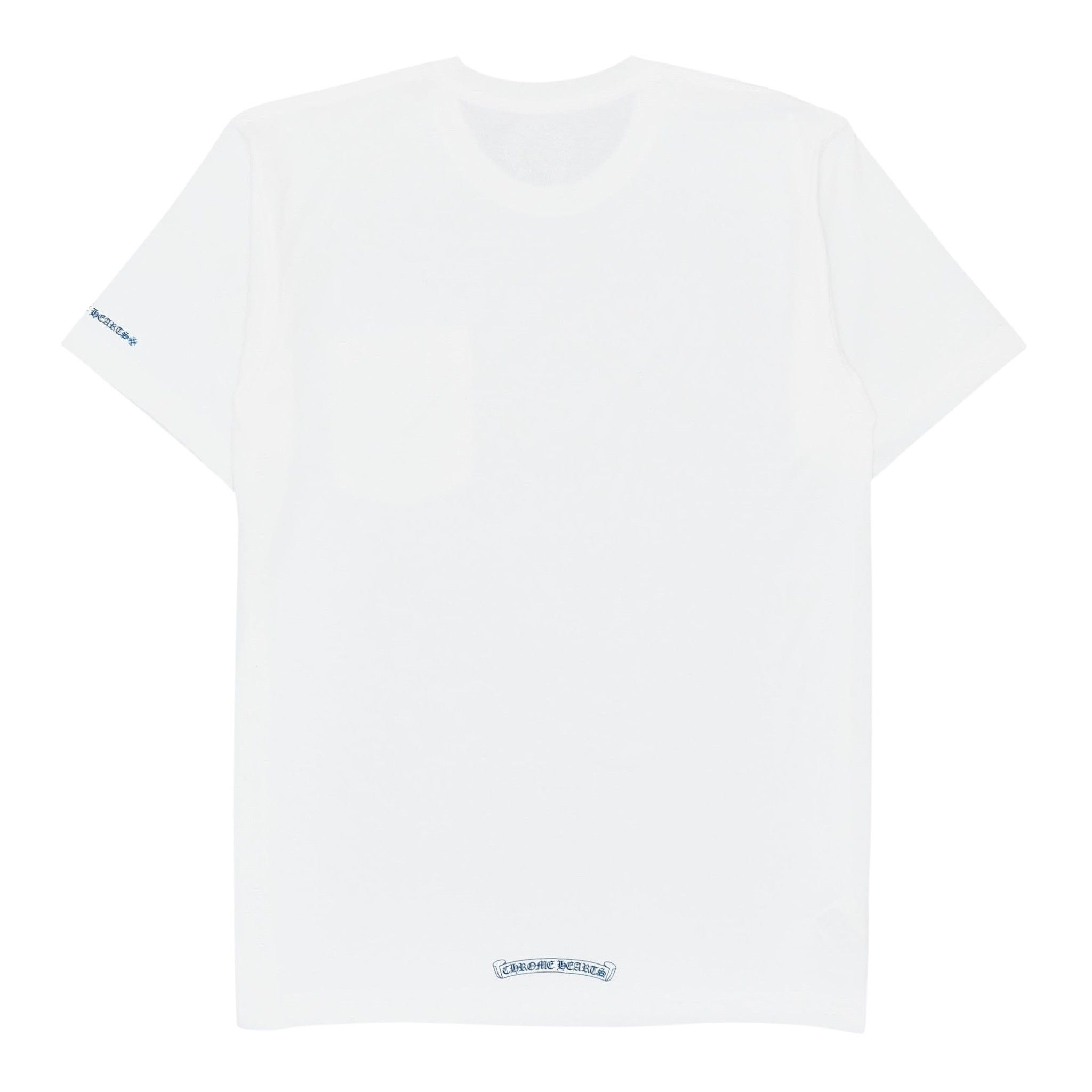 Chrome Hearts Neck Logo Short Sleeve Tee Shirt White Blue Size US L / EU 52-54 / 3 - 2 Thumbnail