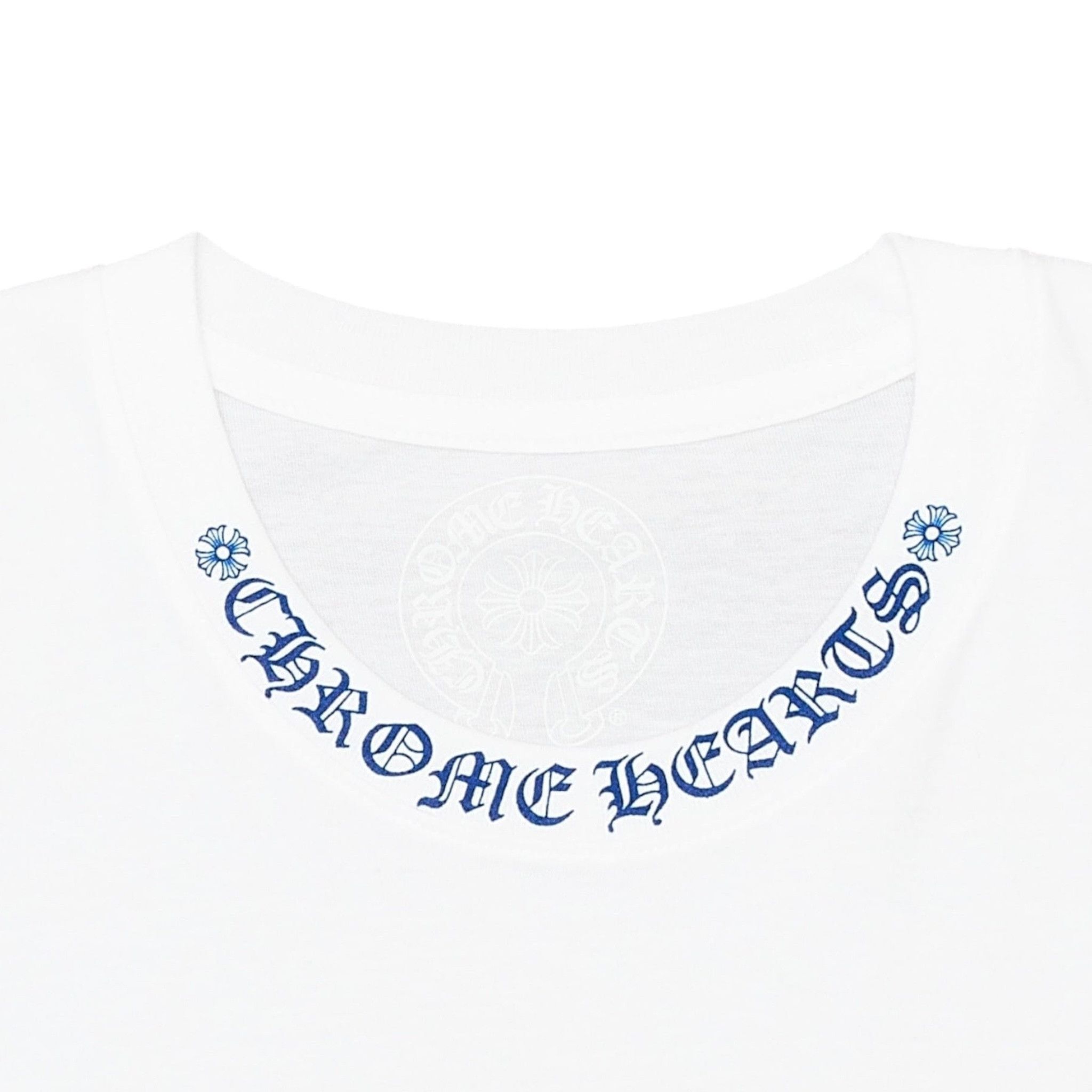 Chrome Hearts Neck Logo Short Sleeve Tee Shirt White Blue Size US L / EU 52-54 / 3 - 3 Thumbnail