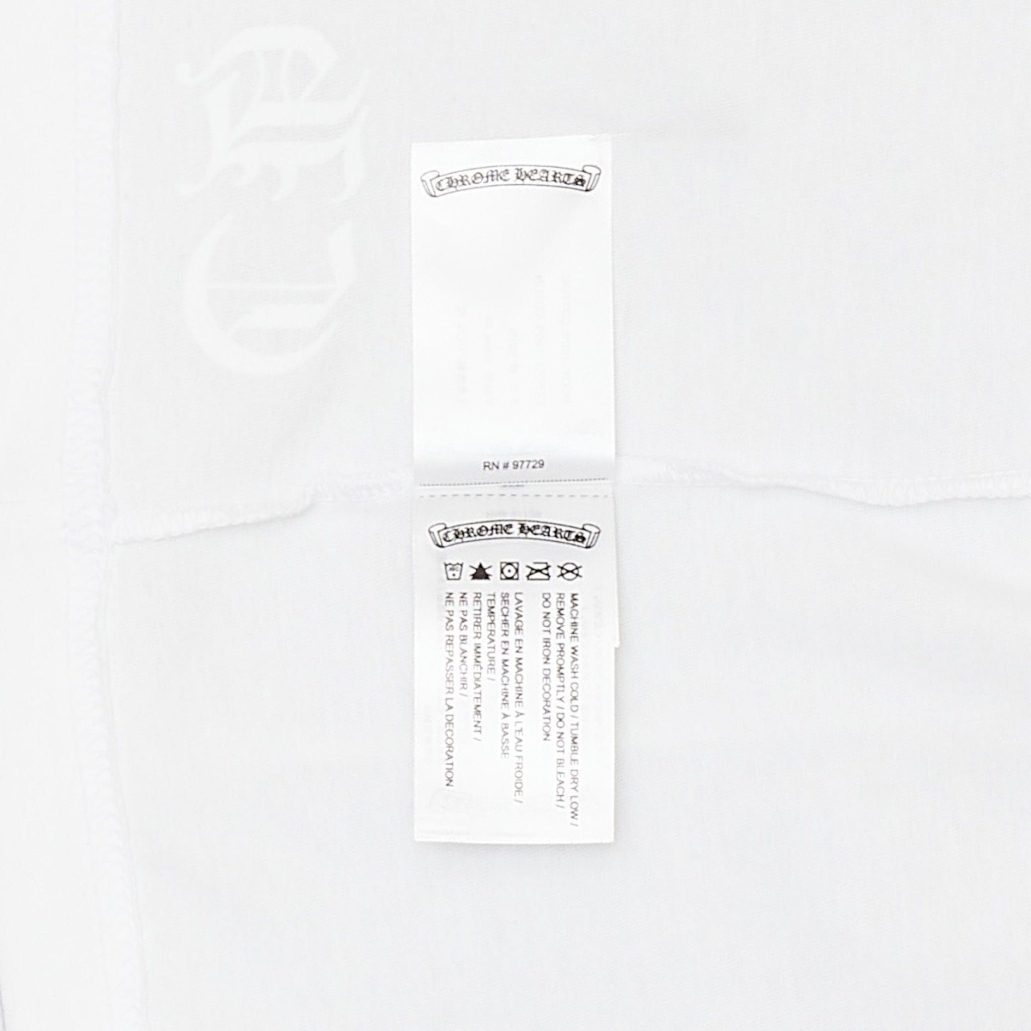 Chrome Hearts Neck Logo Short Sleeve Tee Shirt White Blue Size US L / EU 52-54 / 3 - 6 Thumbnail