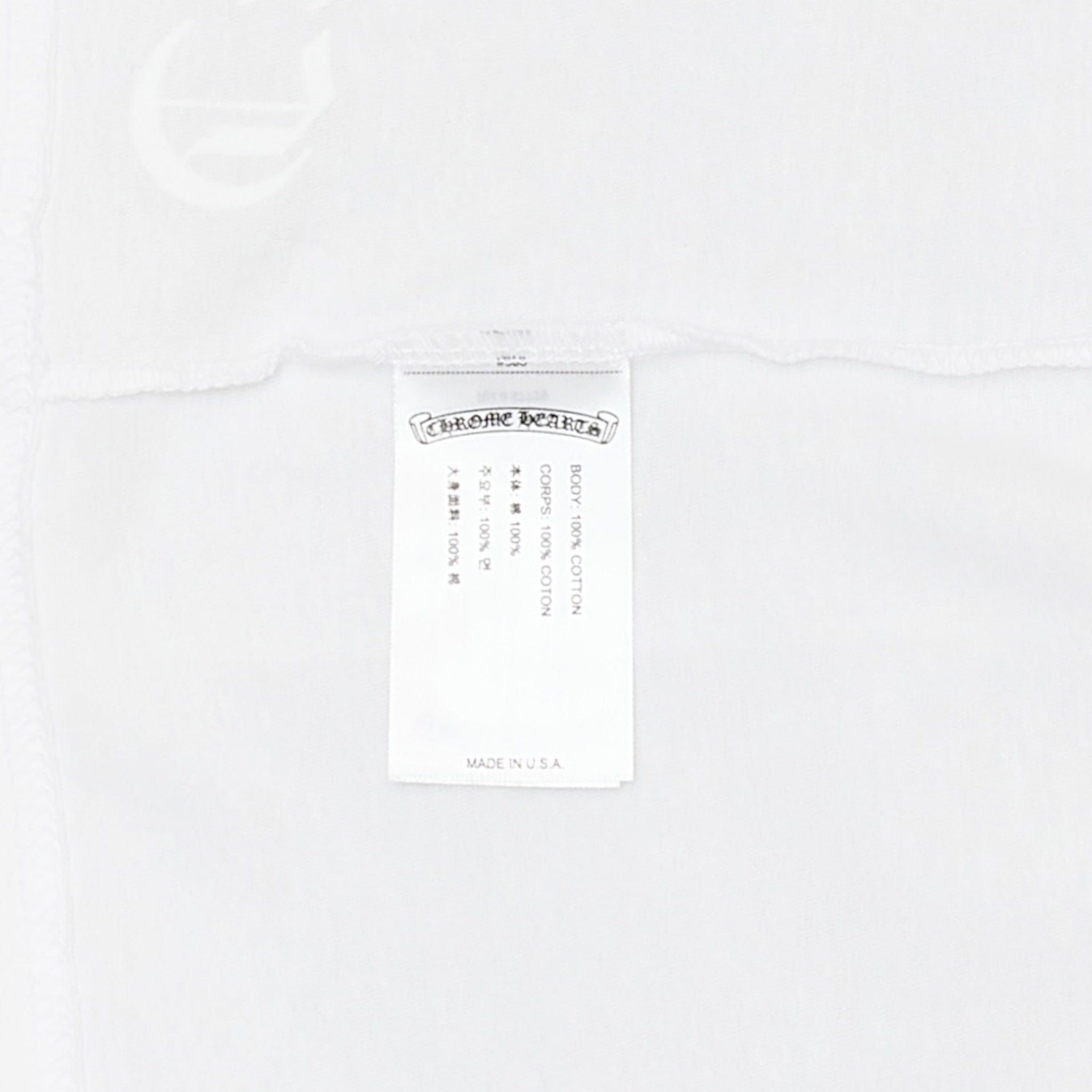 Chrome Hearts Neck Logo Short Sleeve Tee Shirt White Blue Size US L / EU 52-54 / 3 - 5 Thumbnail