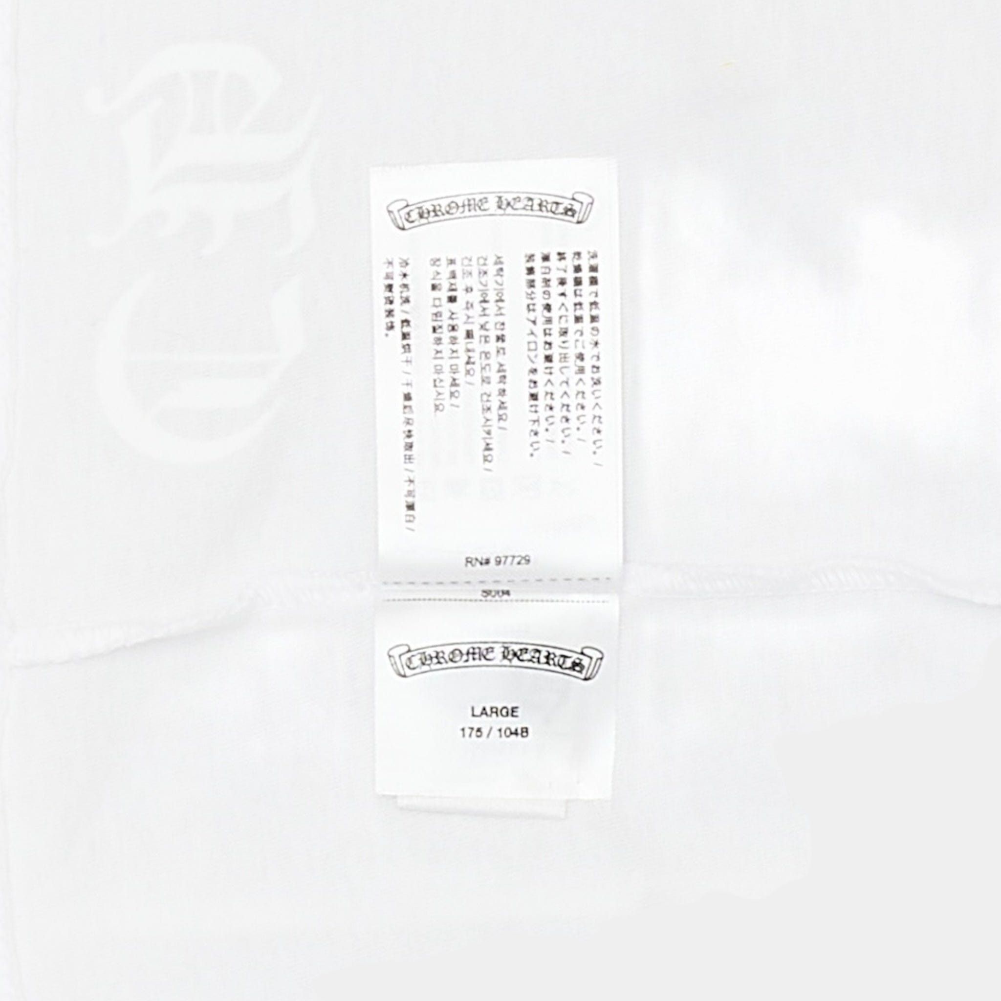 Chrome Hearts Neck Logo Short Sleeve Tee Shirt White Blue Size US L / EU 52-54 / 3 - 7 Thumbnail