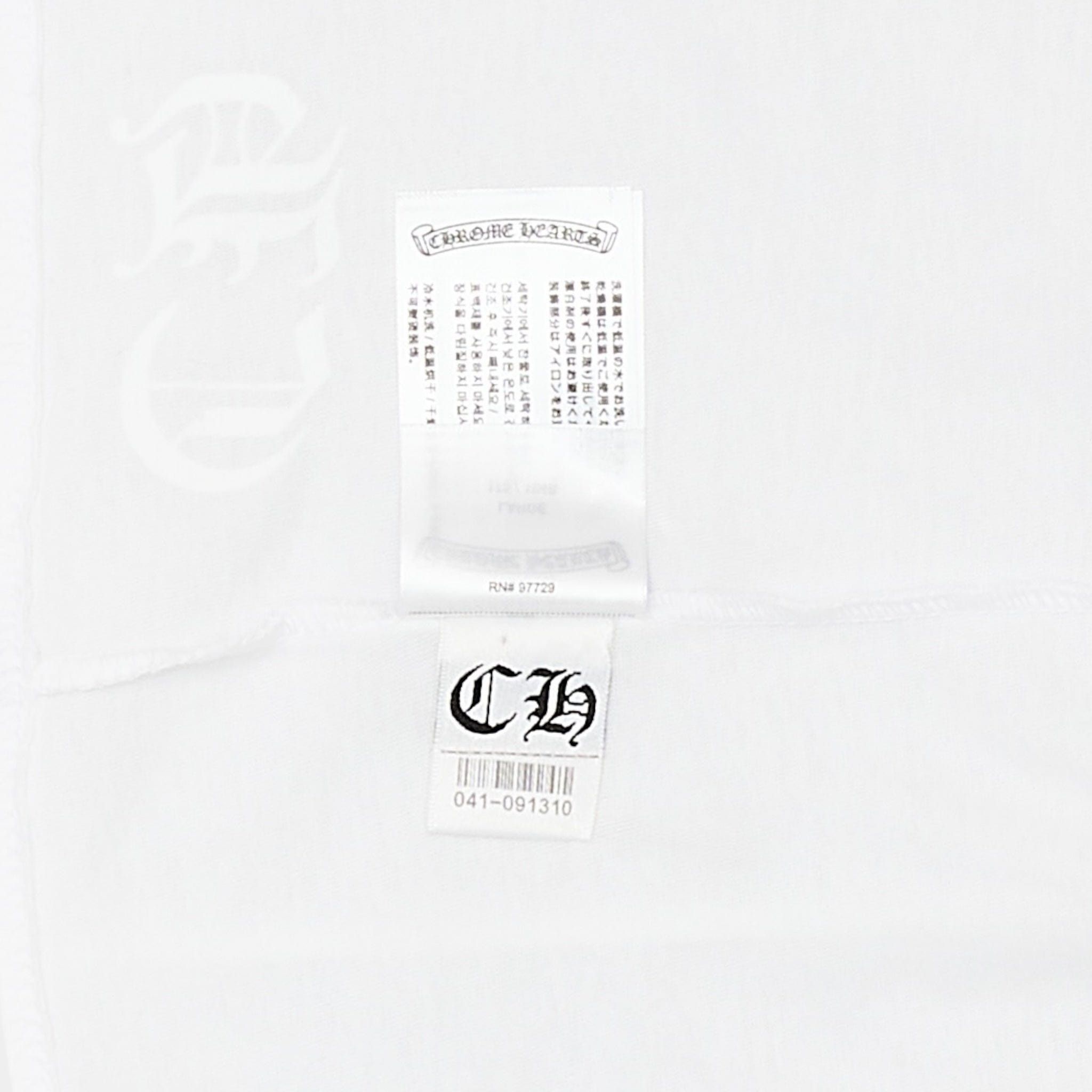 Chrome Hearts Neck Logo Short Sleeve Tee Shirt White Blue Size US L / EU 52-54 / 3 - 8 Thumbnail
