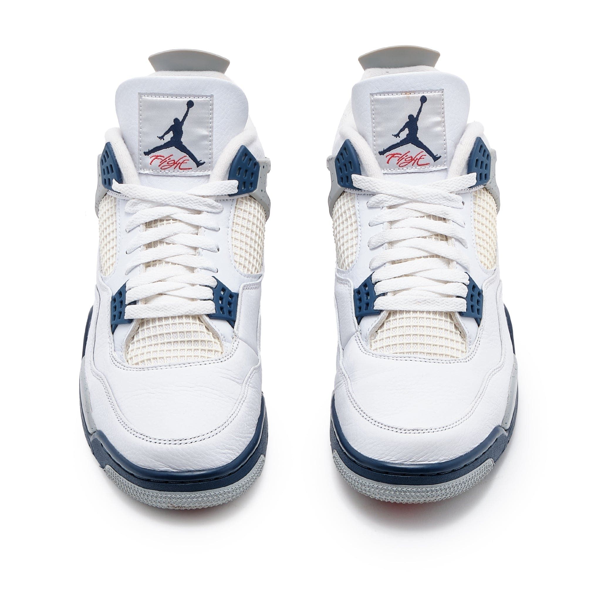 Nike 4 Retro White Midnight Navy Size US 12 / EU 45 - 5 Thumbnail