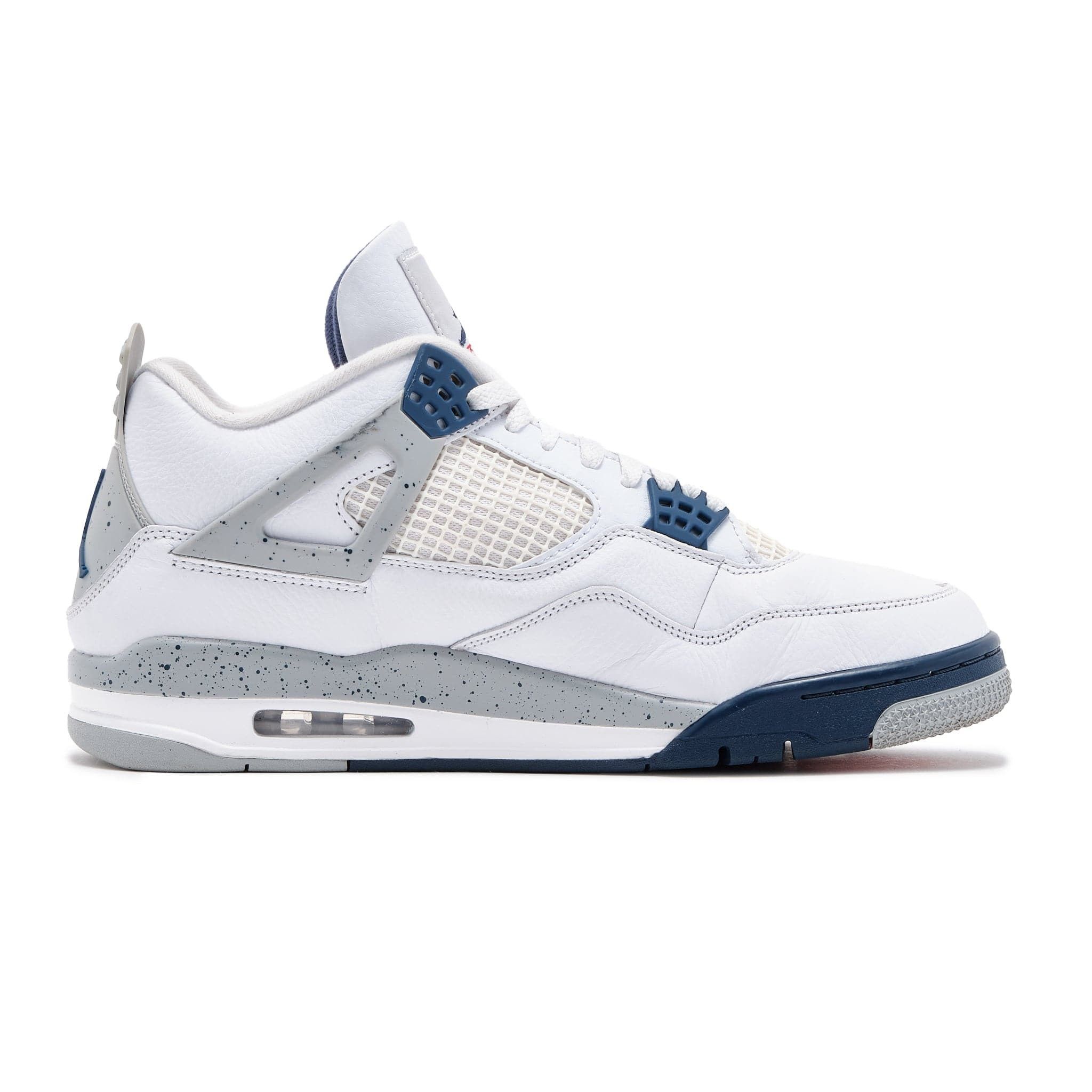 Nike 4 Retro White Midnight Navy Size US 12 / EU 45 - 4 Thumbnail