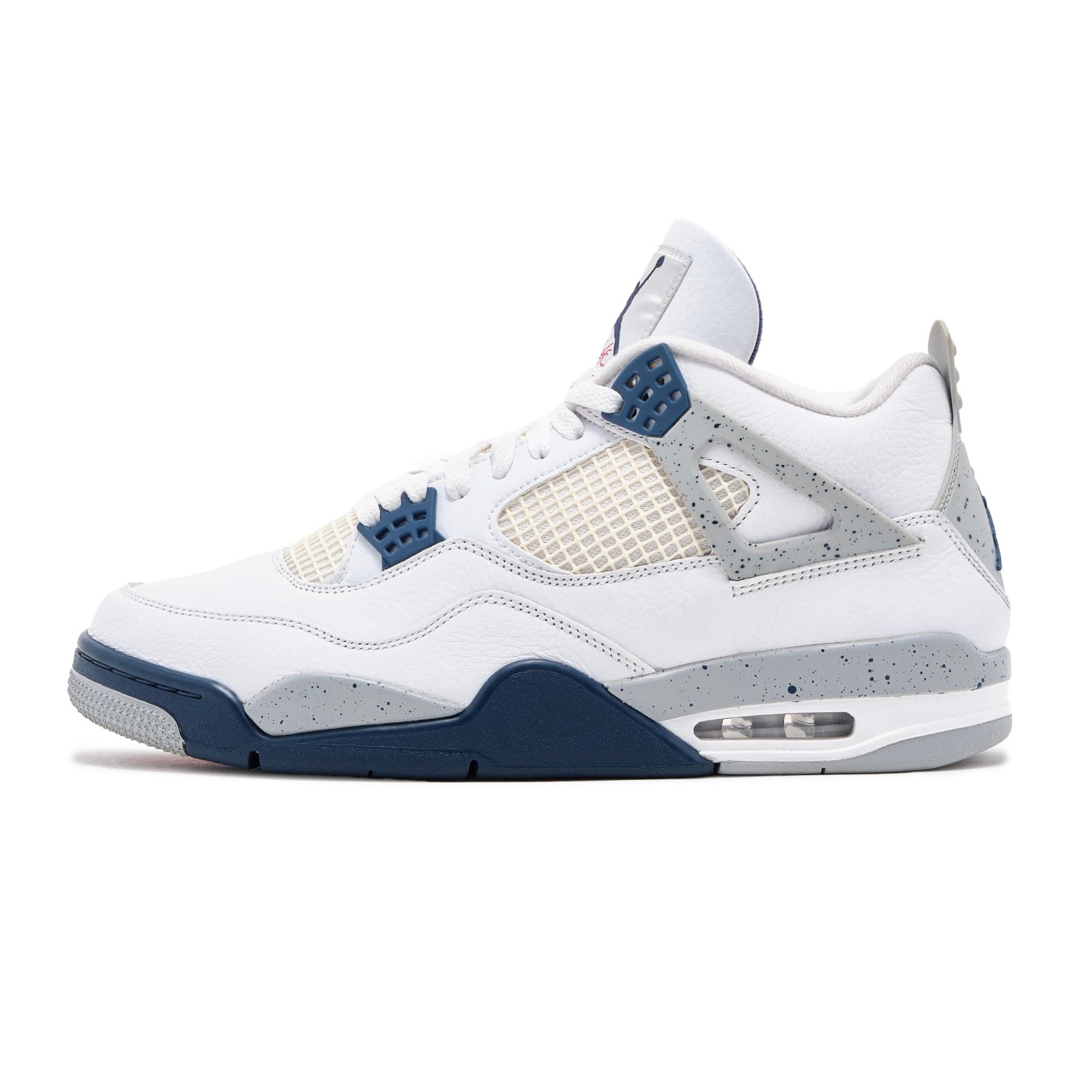 Nike 4 Retro White Midnight Navy Size US 12 / EU 45 - 2 Thumbnail