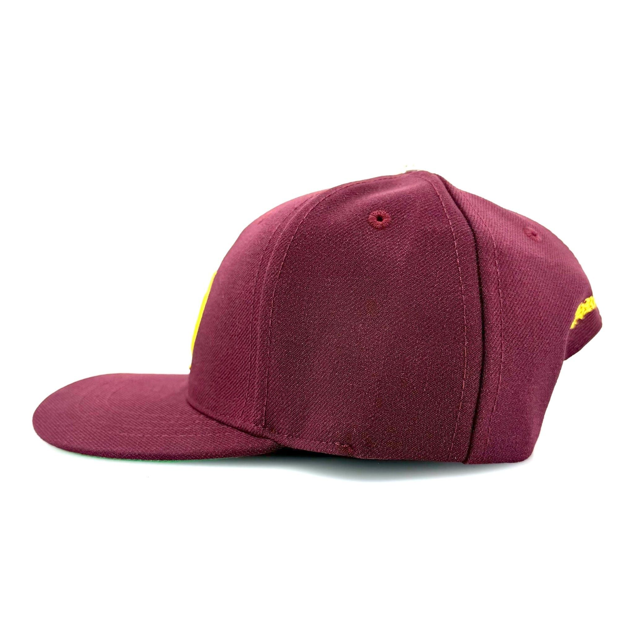 Chrome Hearts Embroidered CH Logo Baseball Hat Burgundy Gold Size ONE SIZE - 4 Thumbnail