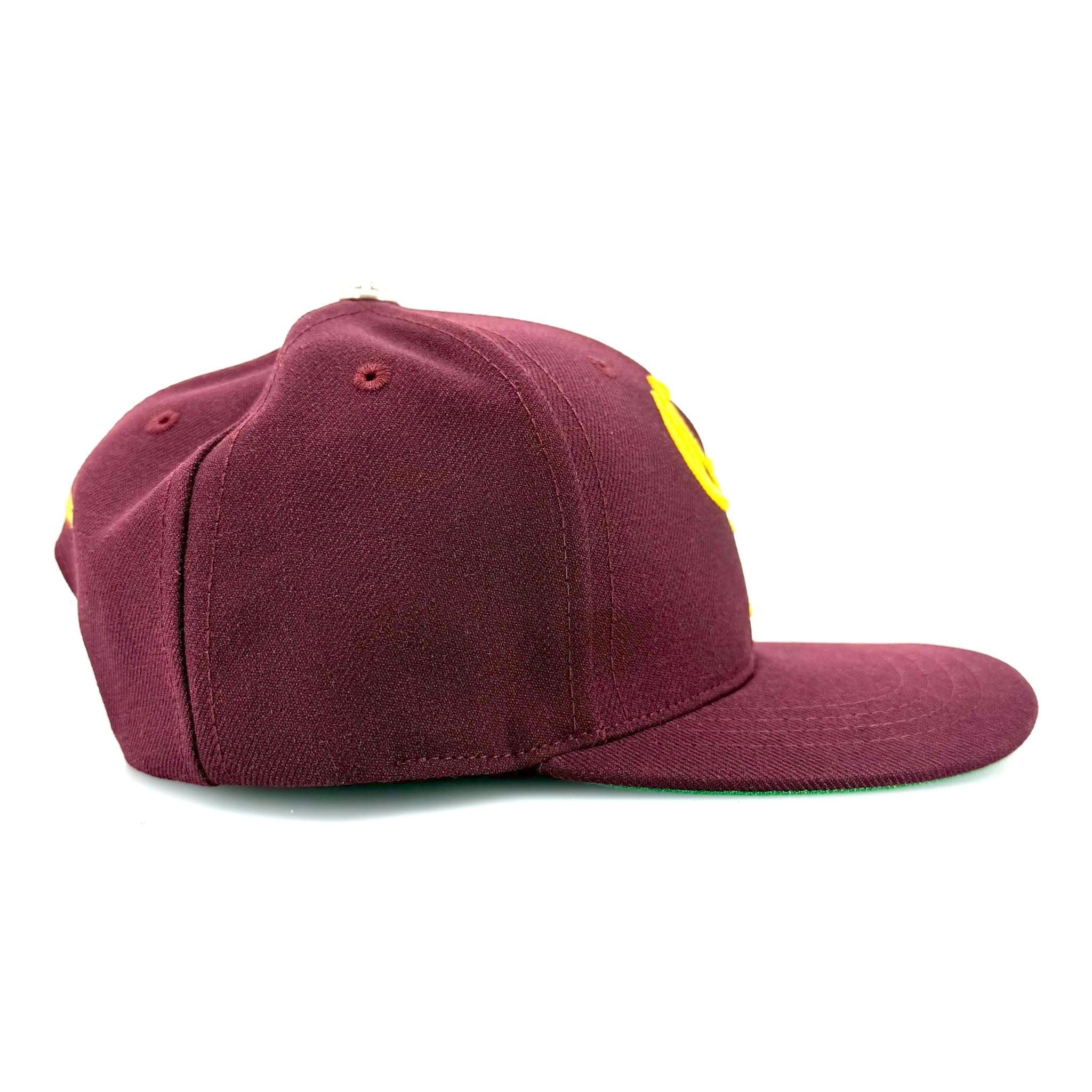 Chrome Hearts Embroidered CH Logo Baseball Hat Burgundy Gold Size ONE SIZE - 3 Thumbnail