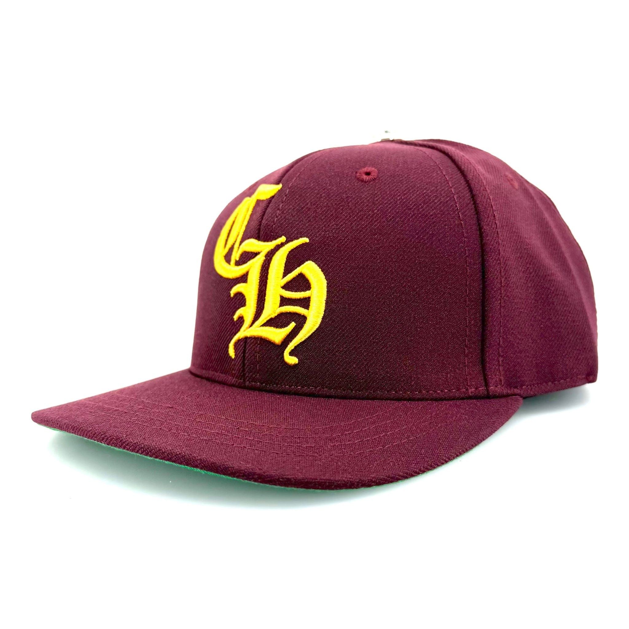 Chrome Hearts Embroidered CH Logo Baseball Hat Burgundy Gold Size ONE SIZE - 5 Thumbnail