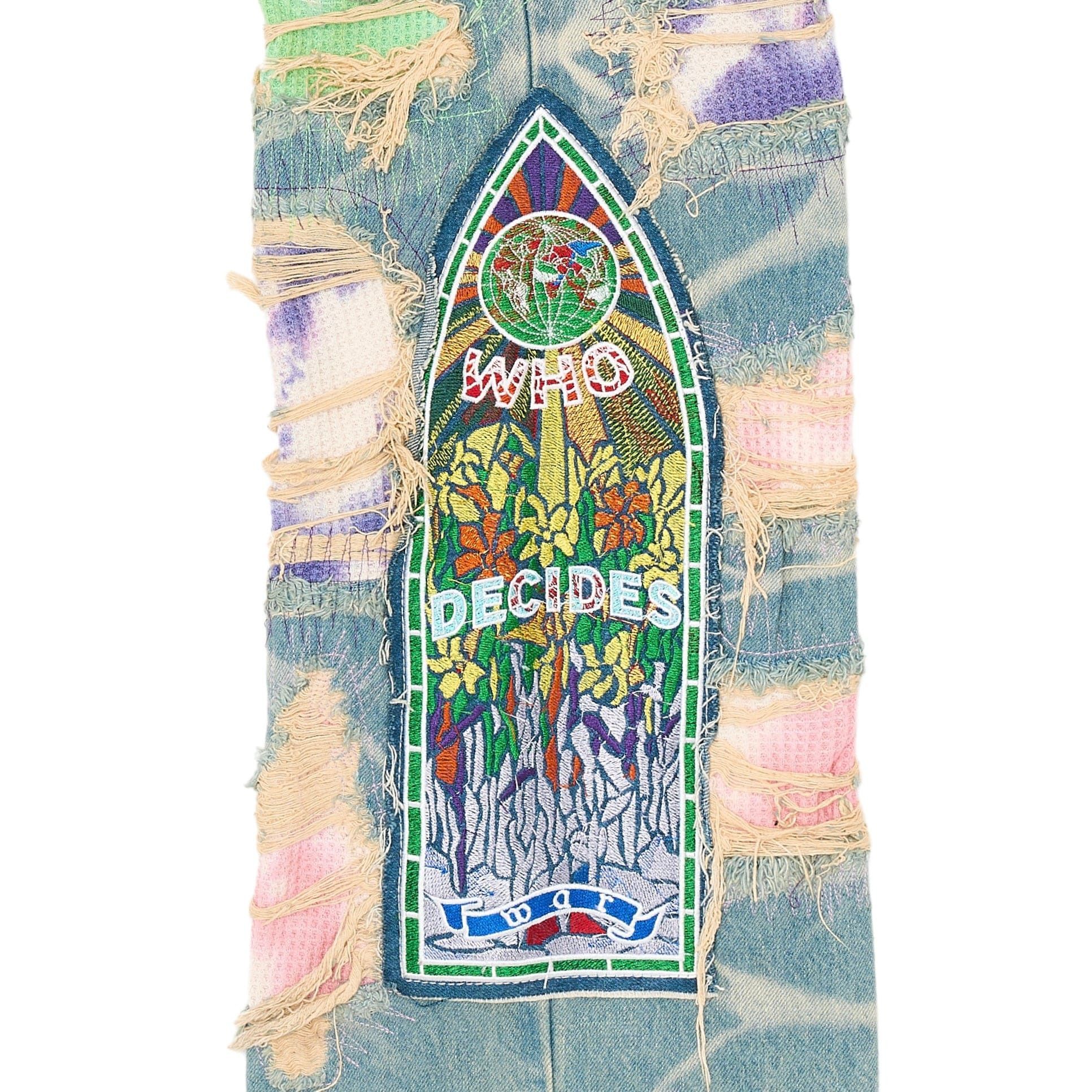 Who Decides War ROYGBIV Fusion Jeans Indigo Size US 34 / EU 50 - 3 Thumbnail
