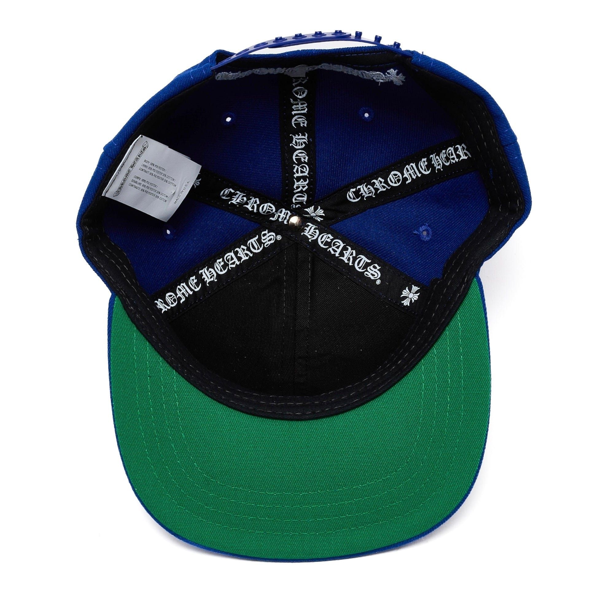 Chrome Hearts Embroidered CH Logo Baseball Hat Blue White Size ONE SIZE - 8 Thumbnail