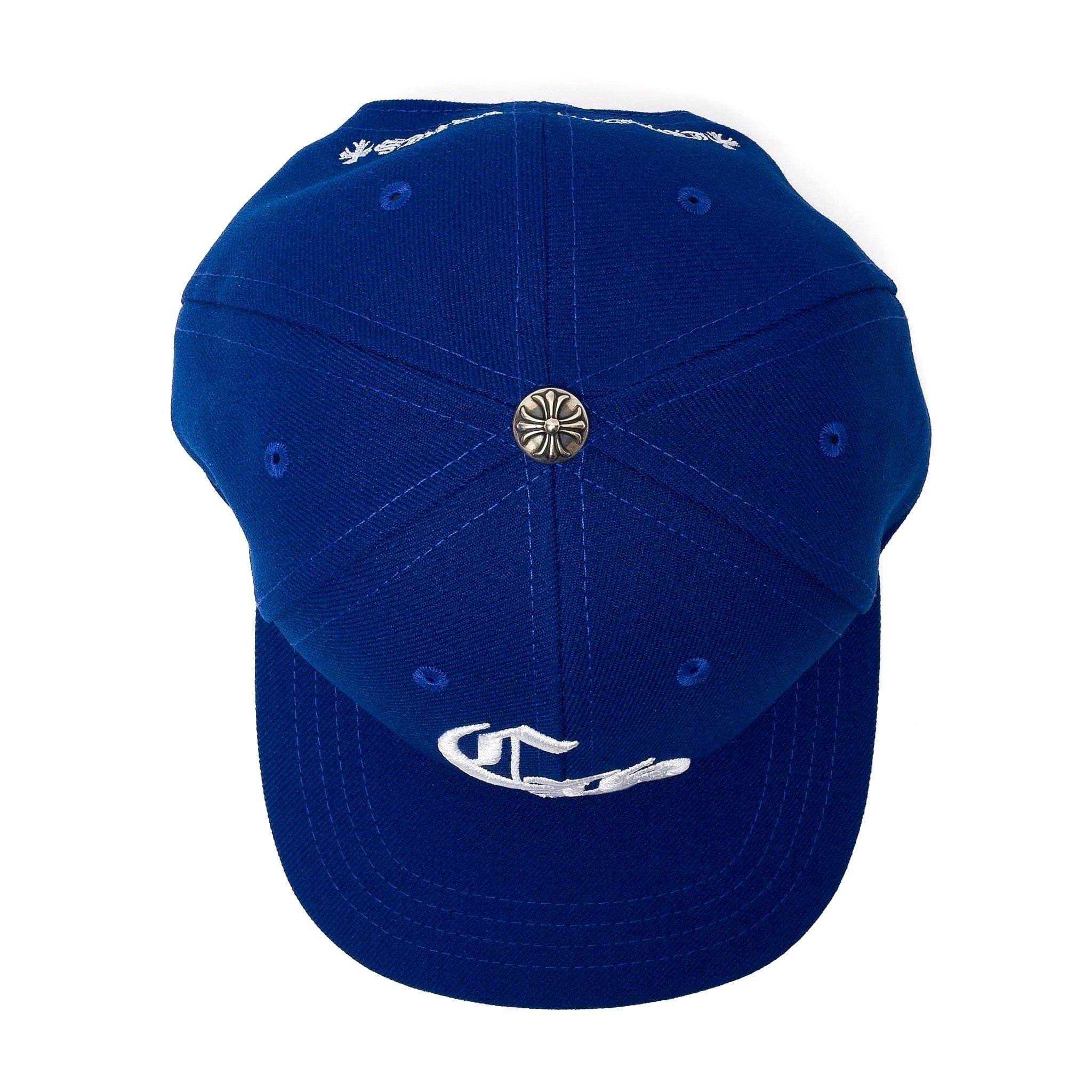 Chrome Hearts Embroidered CH Logo Baseball Hat Blue White Size ONE SIZE - 7 Thumbnail