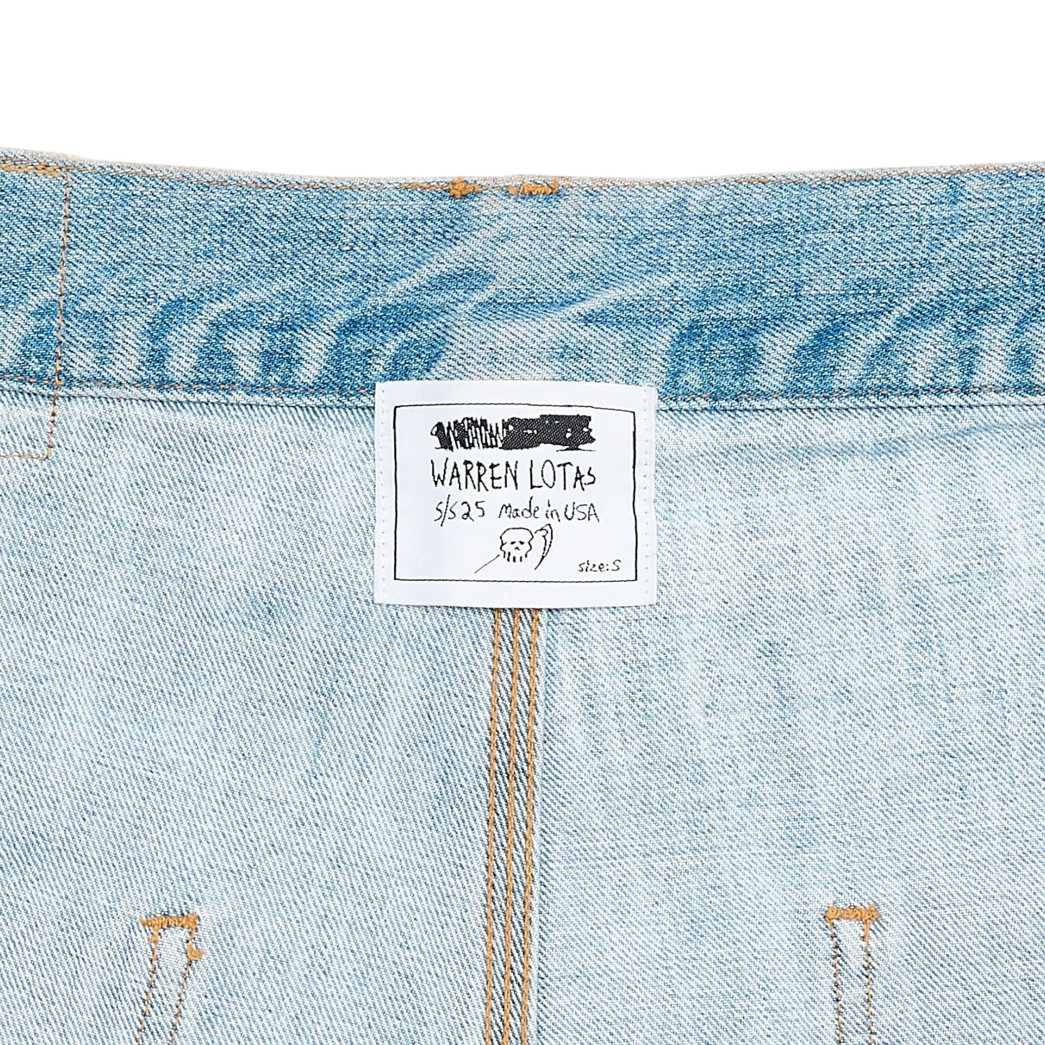 Warren Lotas Embroidered Reaper Moto Denim Shorts Dirty Indigo Size US 30 / EU 46 - 5 Thumbnail