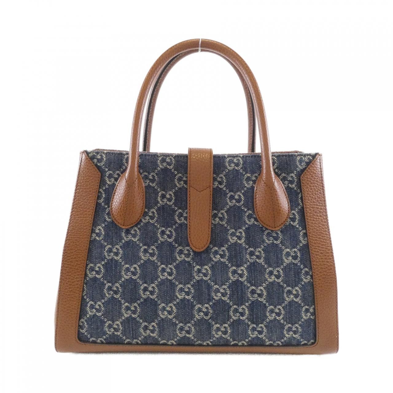 Gucci Gucci Gucci JACKIE 1961 GG Jacquard Denim Leather Bag Textile Handbag 649016 2KQGG DUTY FREE for USA Size ONE SIZE - 2 Thumbnail