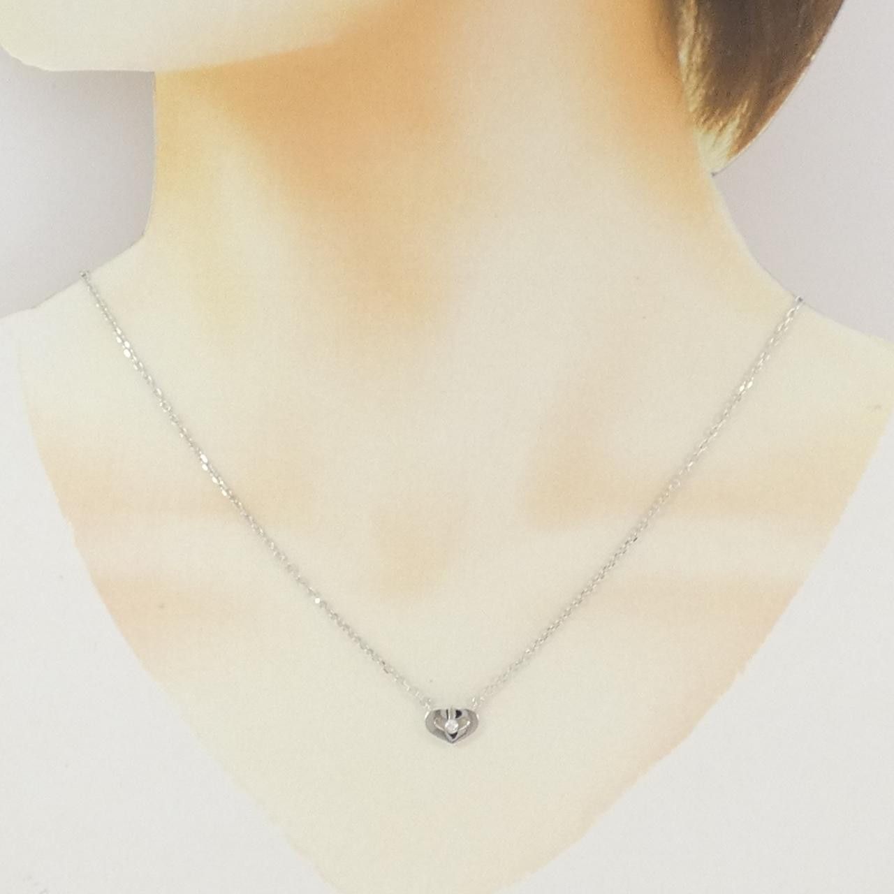 Cartier Cartier Cartier C Heart 750 White Gold Diamond Necklace Precious Metal Necklace DUTY FREE for USA Size ONE SIZE - 6 Thumbnail
