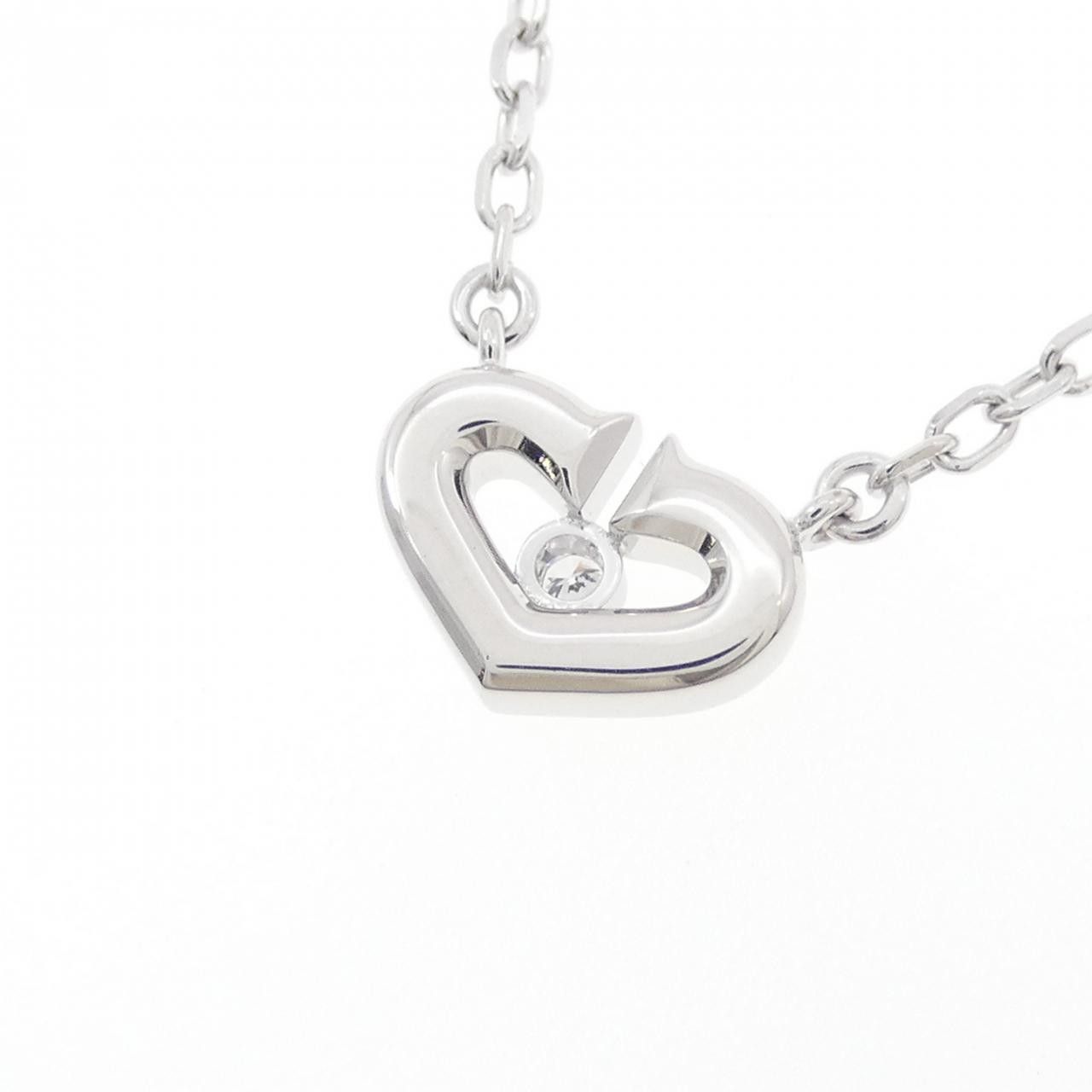 Cartier Cartier Cartier C Heart 750 White Gold Diamond Necklace Precious Metal Necklace DUTY FREE for USA Size ONE SIZE - 4 Thumbnail