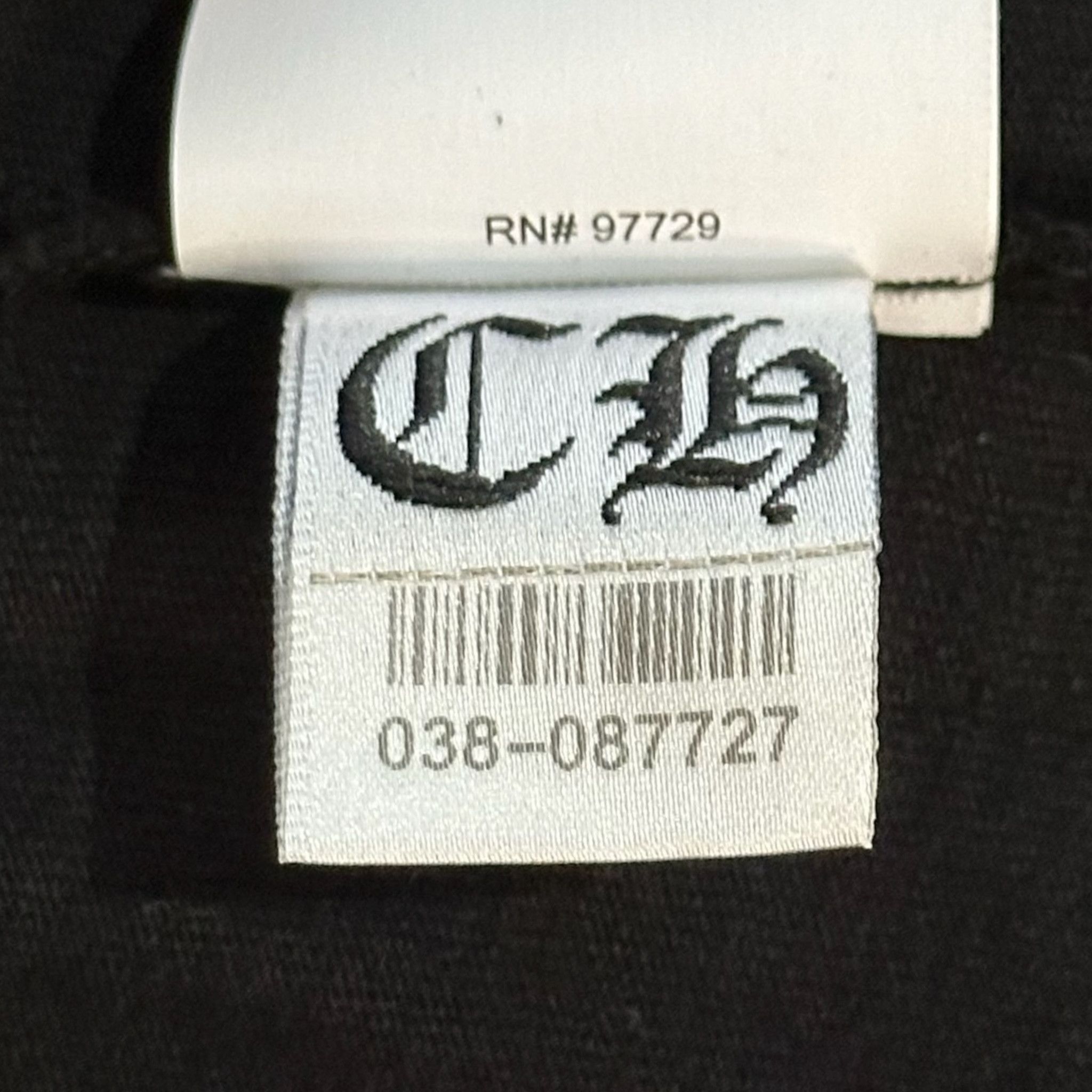 Chrome Hearts Embroidered Chart Logo Pocket Short Sleeve Tee Shirt Black Size US XL / EU 56 / 4 - 7 Thumbnail