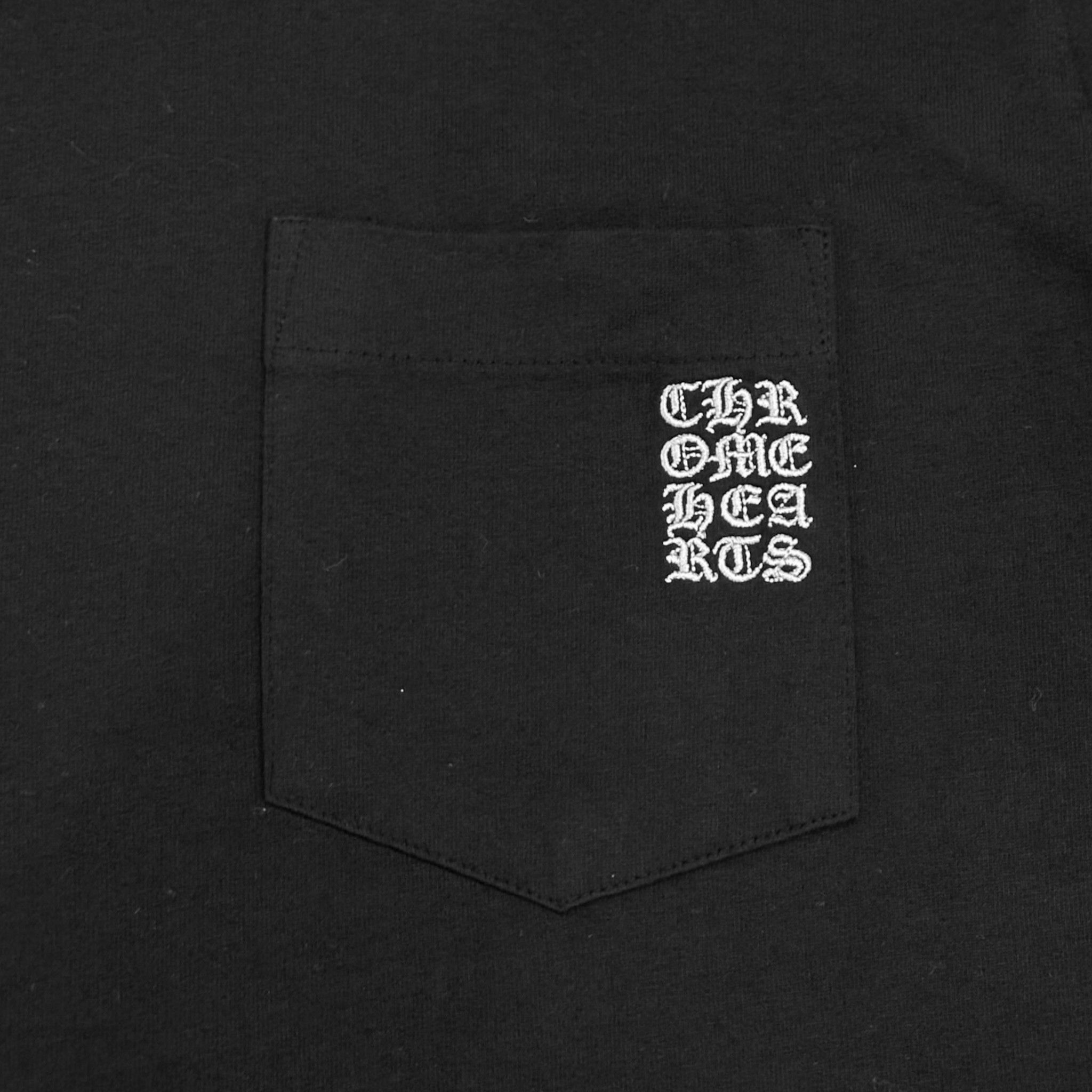 Chrome Hearts Embroidered Chart Logo Pocket Short Sleeve Tee Shirt Black Size US XL / EU 56 / 4 - 3 Thumbnail