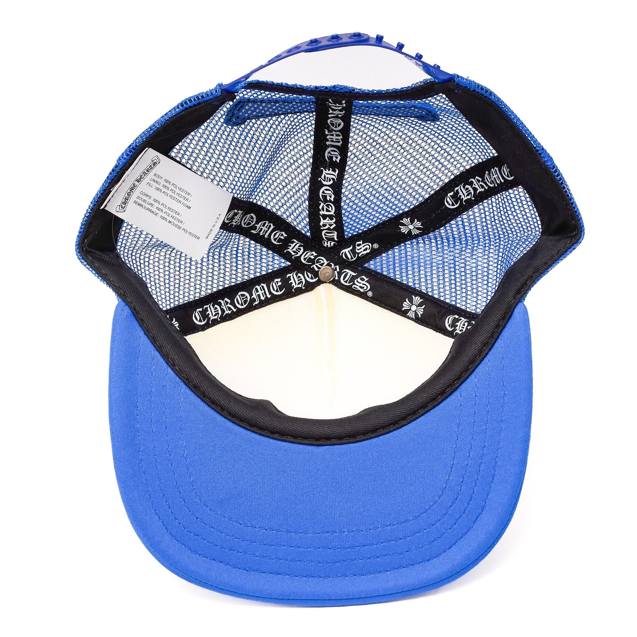 Chrome Hearts Eyechart Logo Trucker Hat Blue White Red Size ONE SIZE - 8 Thumbnail
