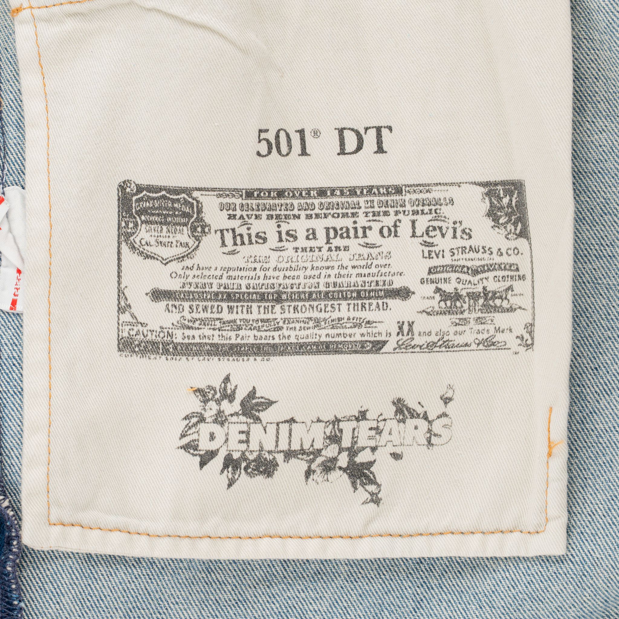 DENIM TEARS Bust Down Swarovski Tears 501 Jeans Light Wash Size US 36 / EU 52 - 5 Thumbnail
