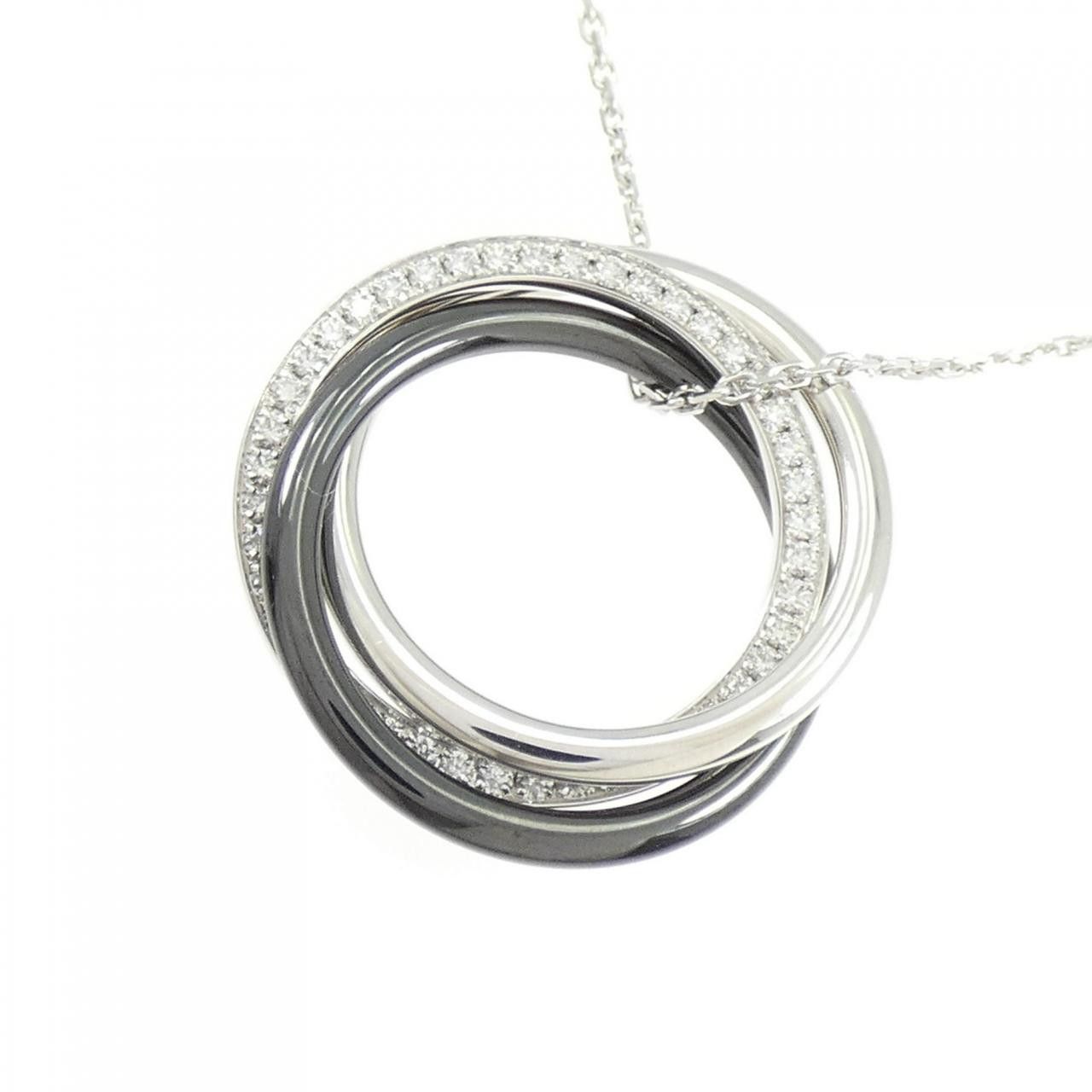 Cartier Cartier Cartier Trinity Black & White 750 White Gold Ceramic Necklace Precious Metal Necklace DUTY FREE for USA Size ONE SIZE - 3 Thumbnail