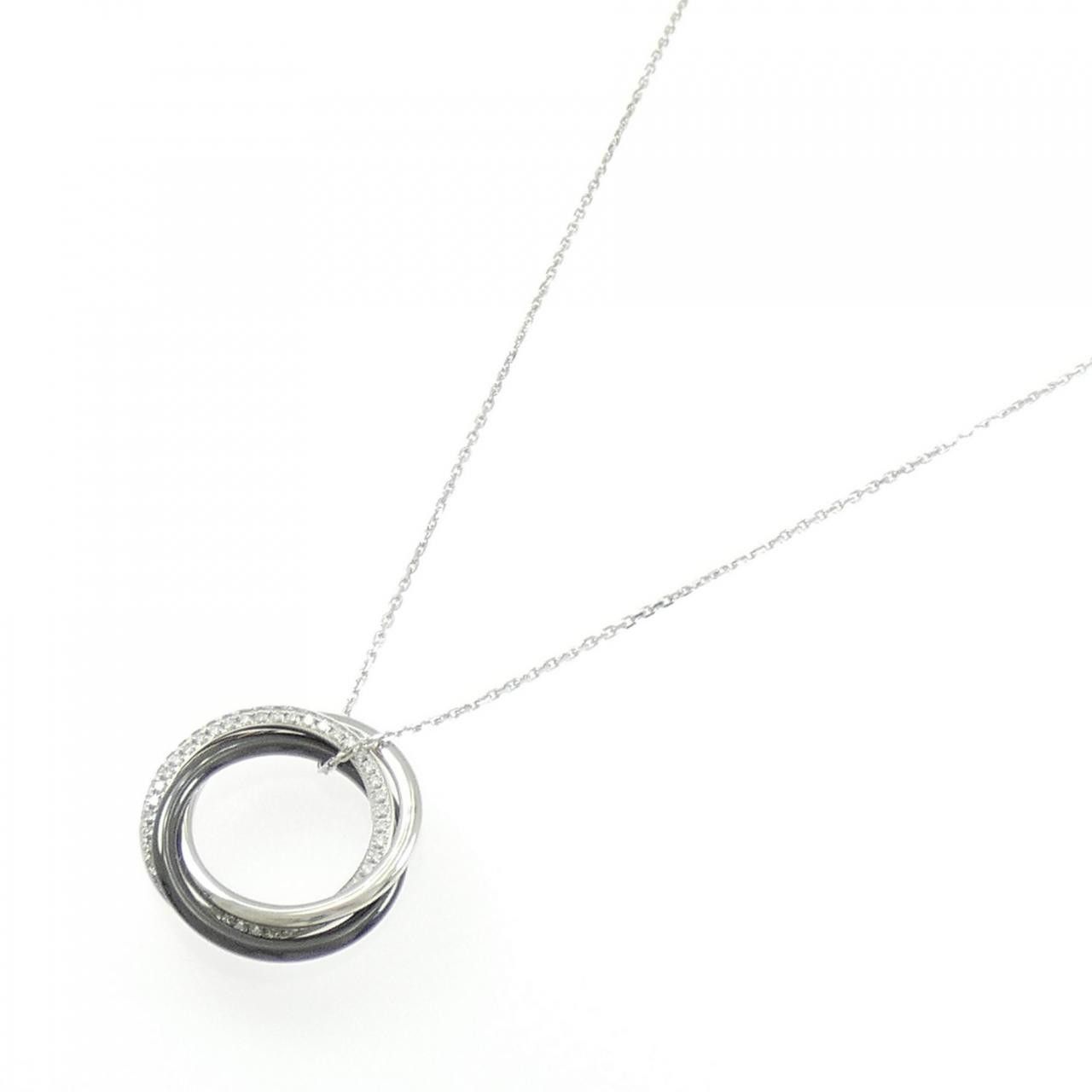 Cartier Cartier Cartier Trinity Black & White 750 White Gold Ceramic Necklace Precious Metal Necklace DUTY FREE for USA Size ONE SIZE - 2 Thumbnail