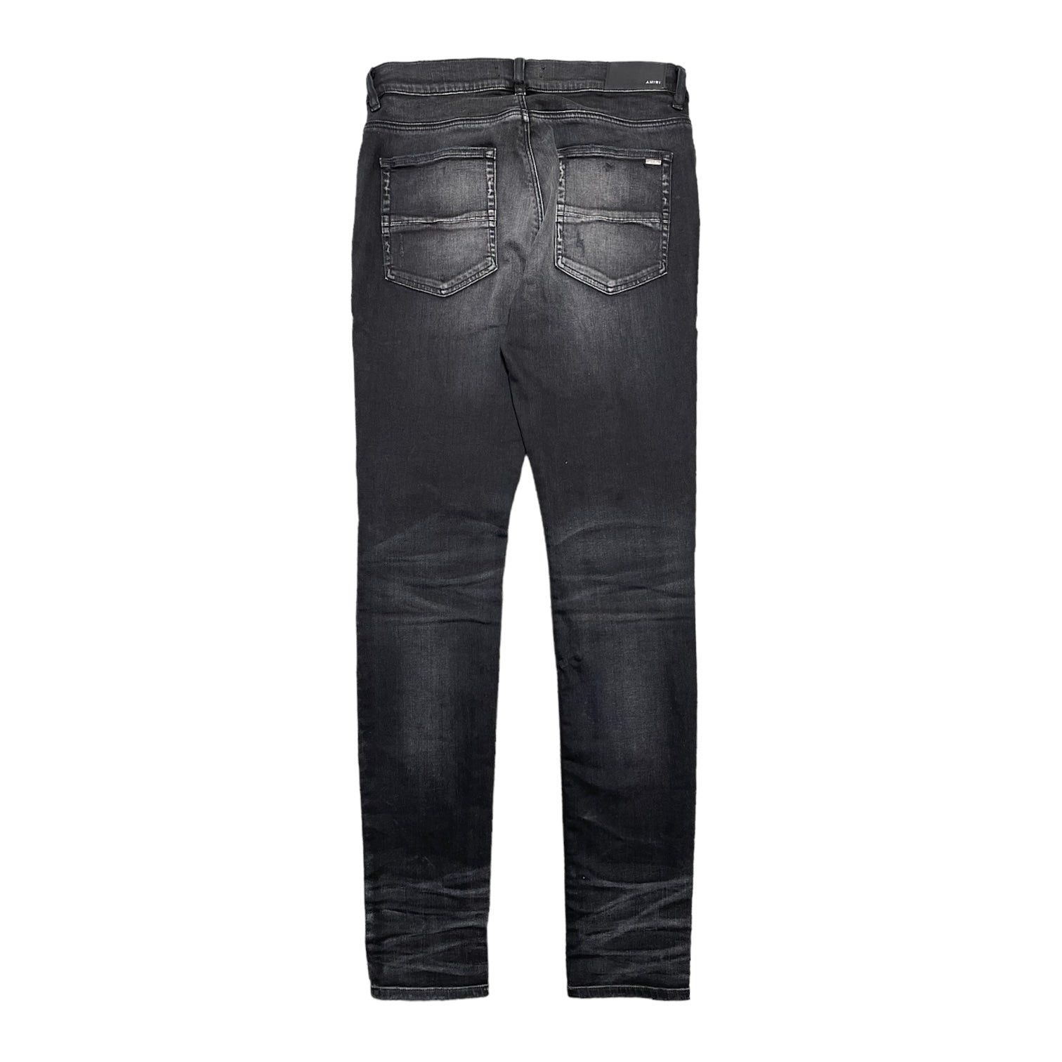 Amiri Amiri MX1 Camo Leather Patch Jeans Aged Black Size US 34 / EU 50 - 2 Thumbnail